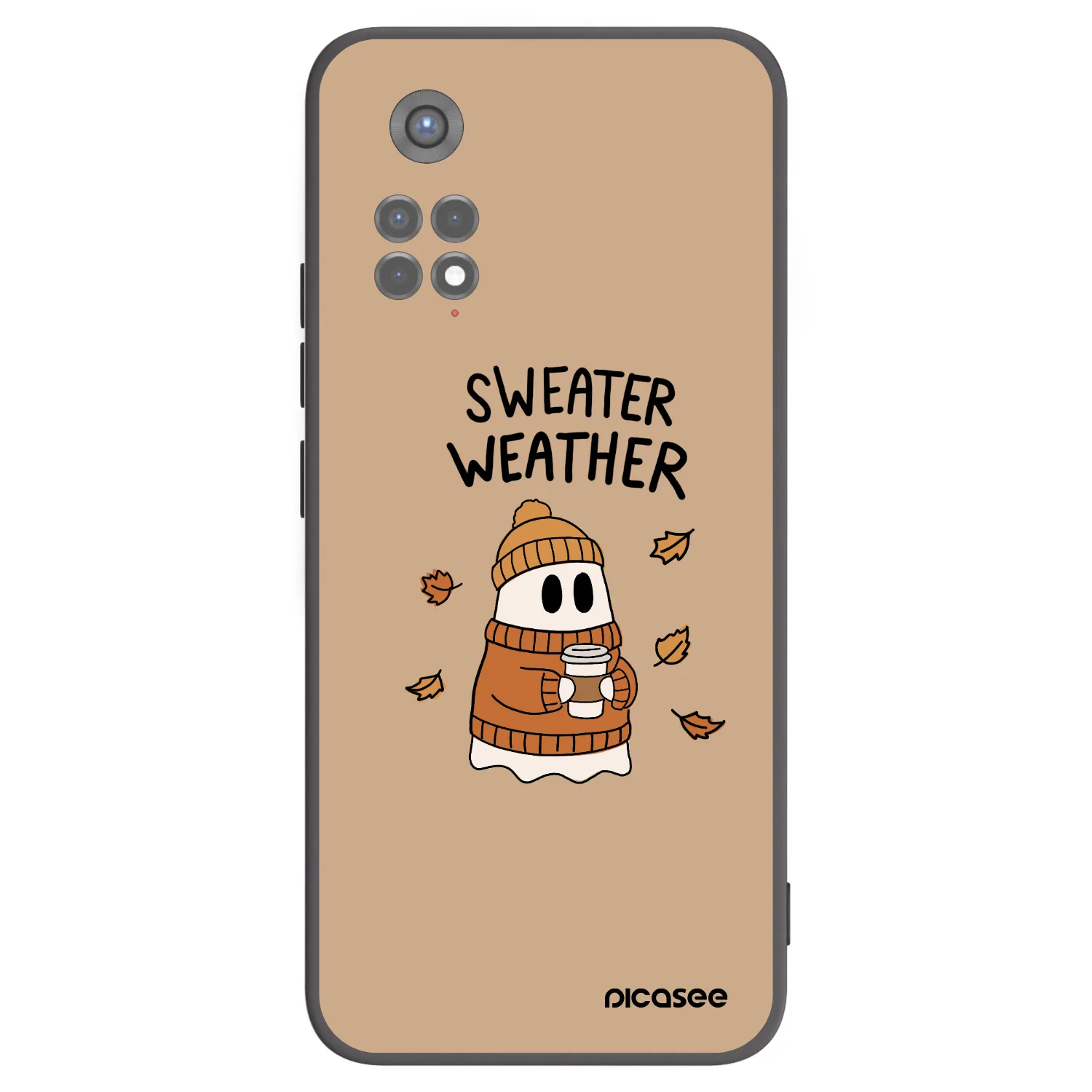 Picasee crna silikonska maskica za Xiaomi Redmi Note 11S 5G - Sweater ghost