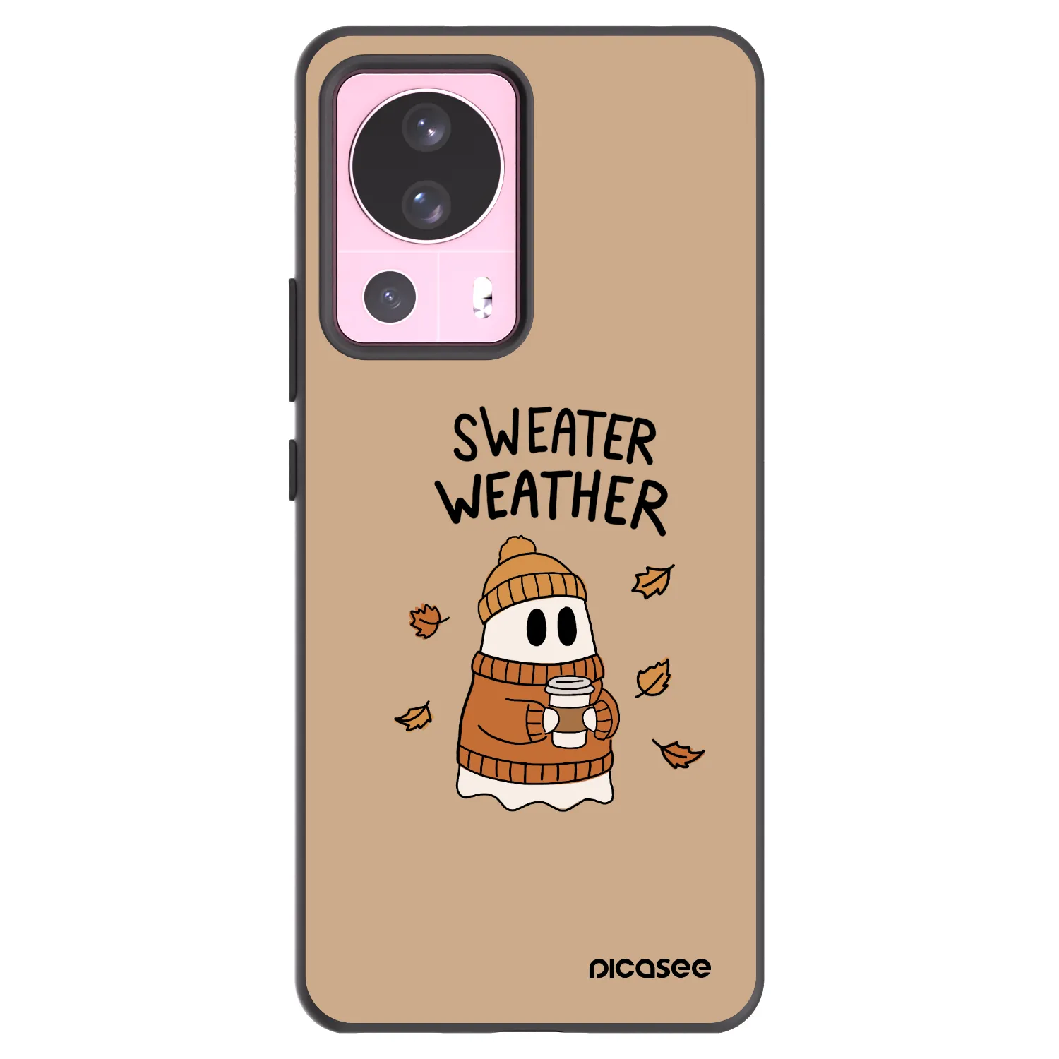 Picasee crna silikonska maskica za Xiaomi 13 Lite - Sweater ghost