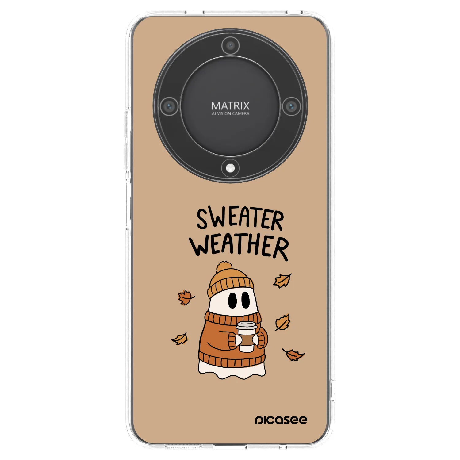 Picasee silikonska prozirna maskica za Honor Magic5 Lite 5G - Sweater ghost