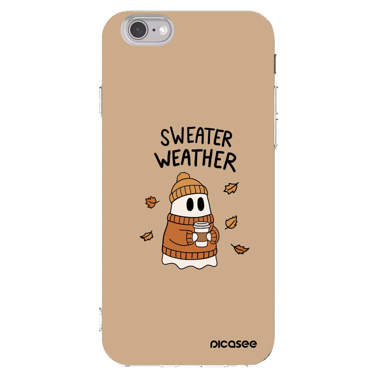 Picasee silikonska prozirna maskica za Apple iPhone 6/6S - Sweater ghost