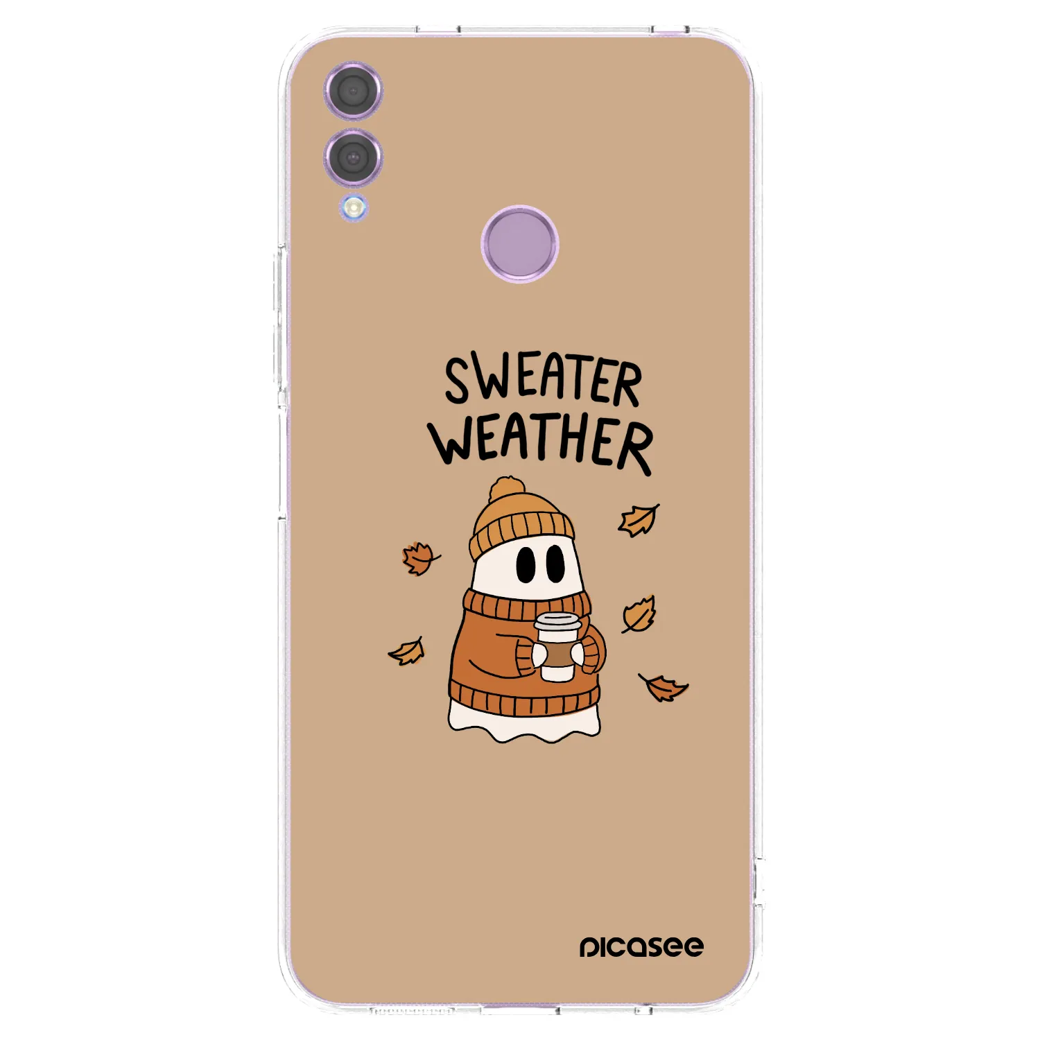 Picasee silikonska prozirna maskica za Honor 8X - Sweater ghost