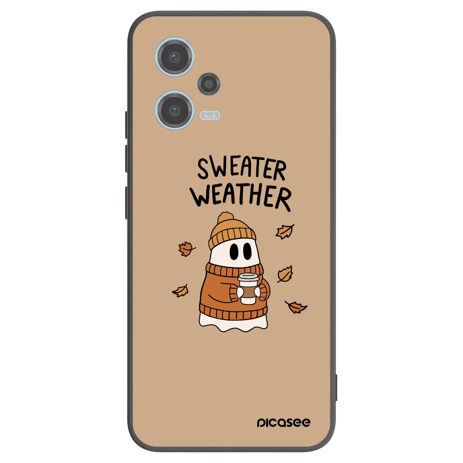 Picasee crna silikonska maskica za Xiaomi Redmi Note 12 5G - Sweater ghost