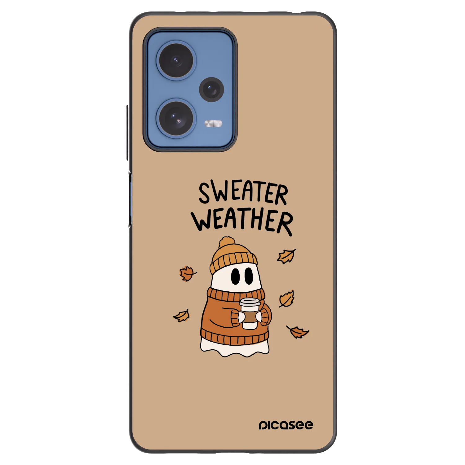 Picasee crna silikonska maskica za Xiaomi Redmi Note 12 Pro 5G - Sweater ghost