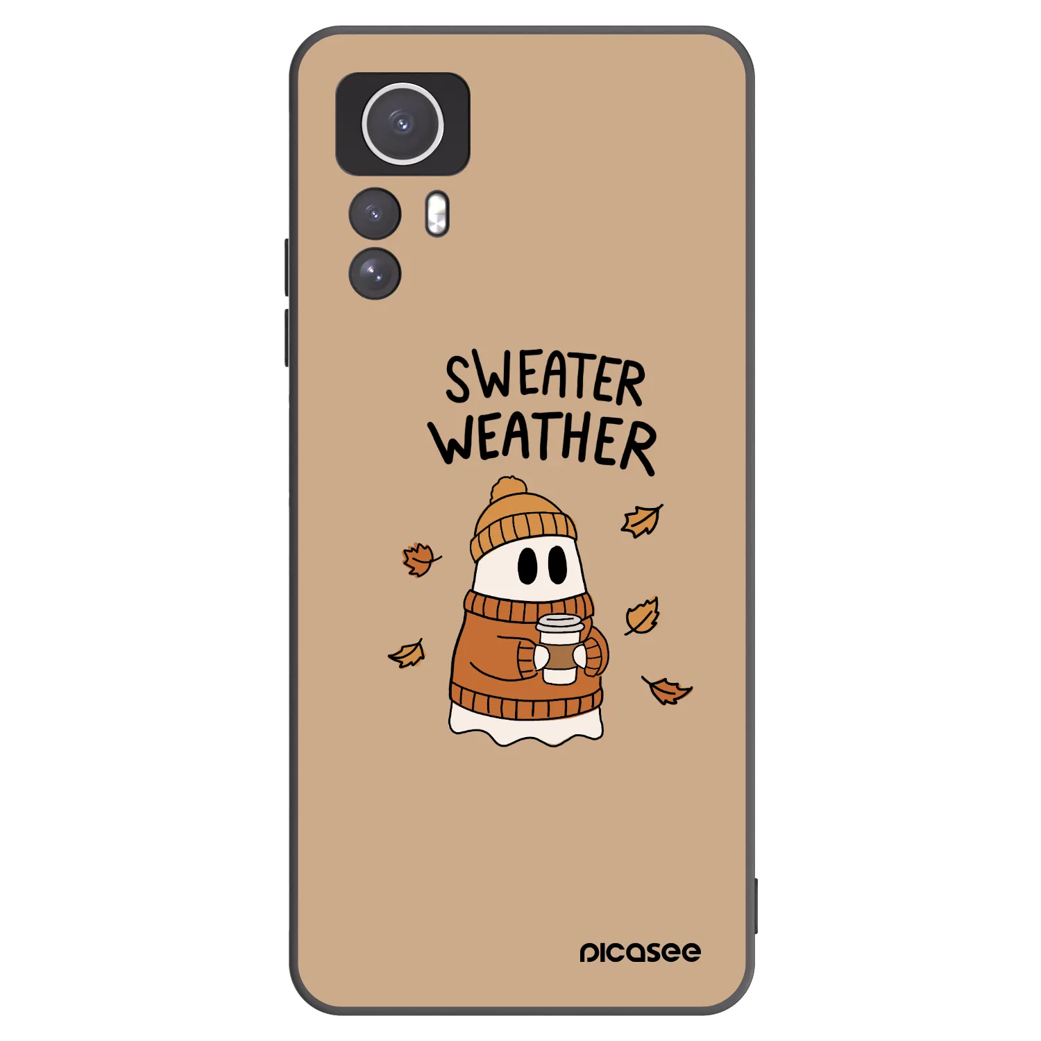 Picasee crna silikonska maskica za Xiaomi Redmi Note 12S - Sweater ghost