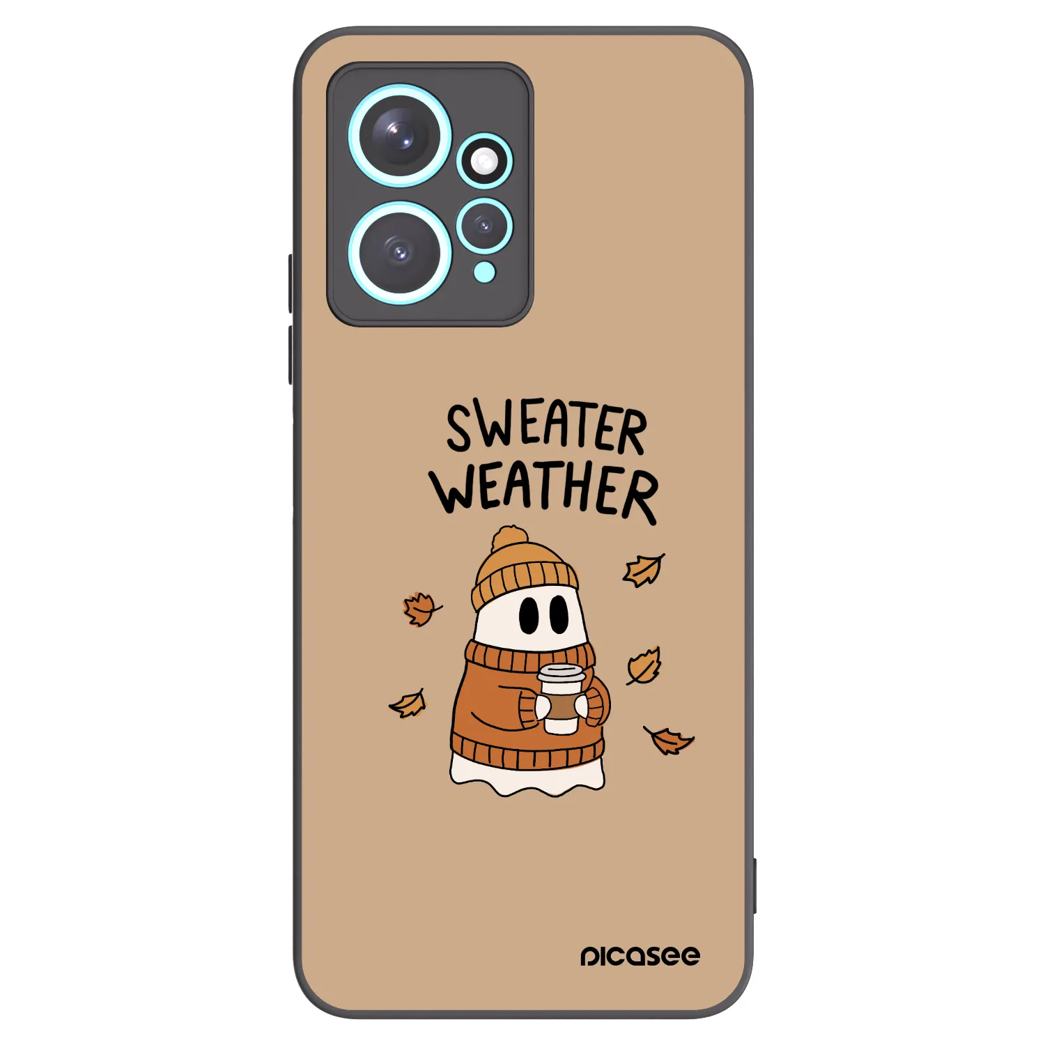 Picasee crna silikonska maskica za Xiaomi Redmi Note 12 4G - Sweater ghost
