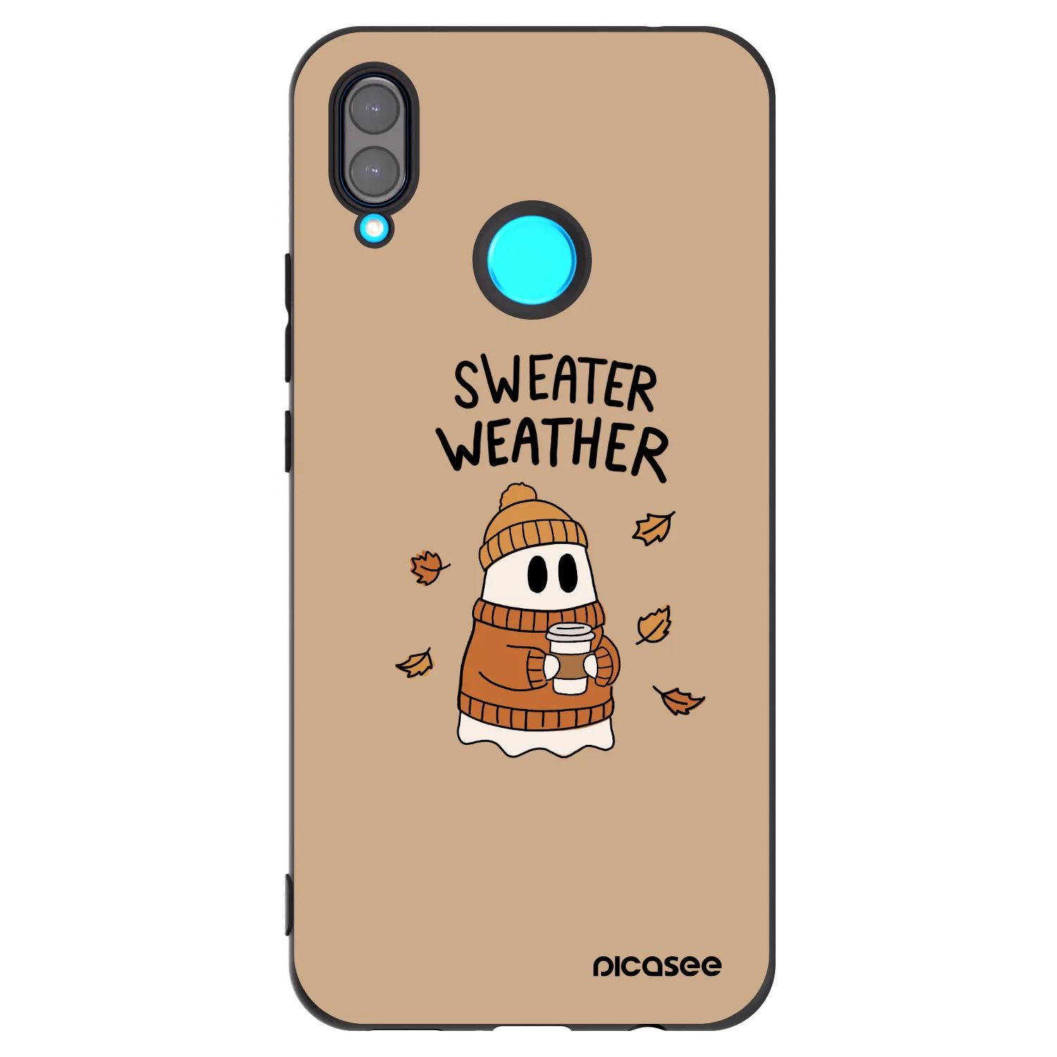 Picasee crna silikonska maskica za Huawei Nova 3i - Sweater ghost