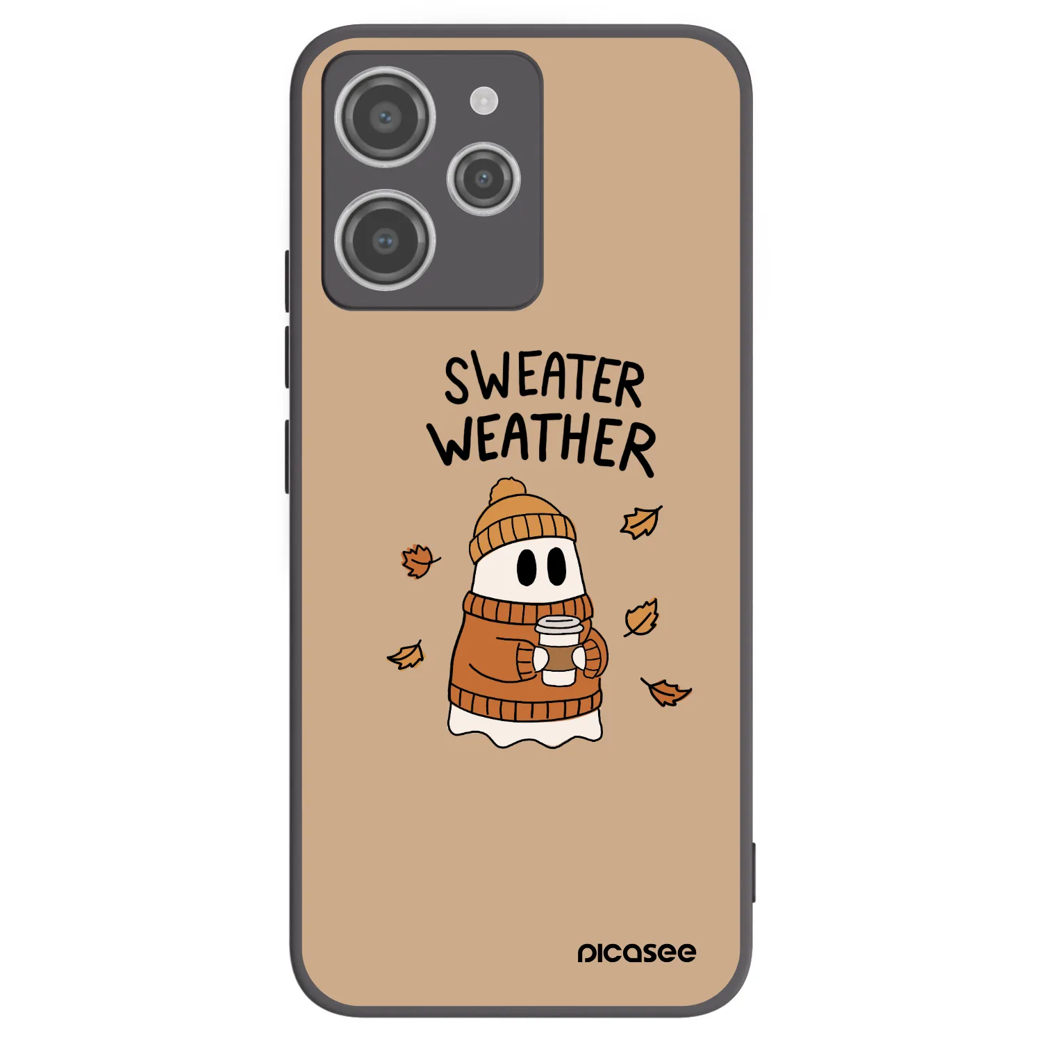 Picasee crna silikonska maskica za Xiaomi Redmi 12 4G - Sweater ghost