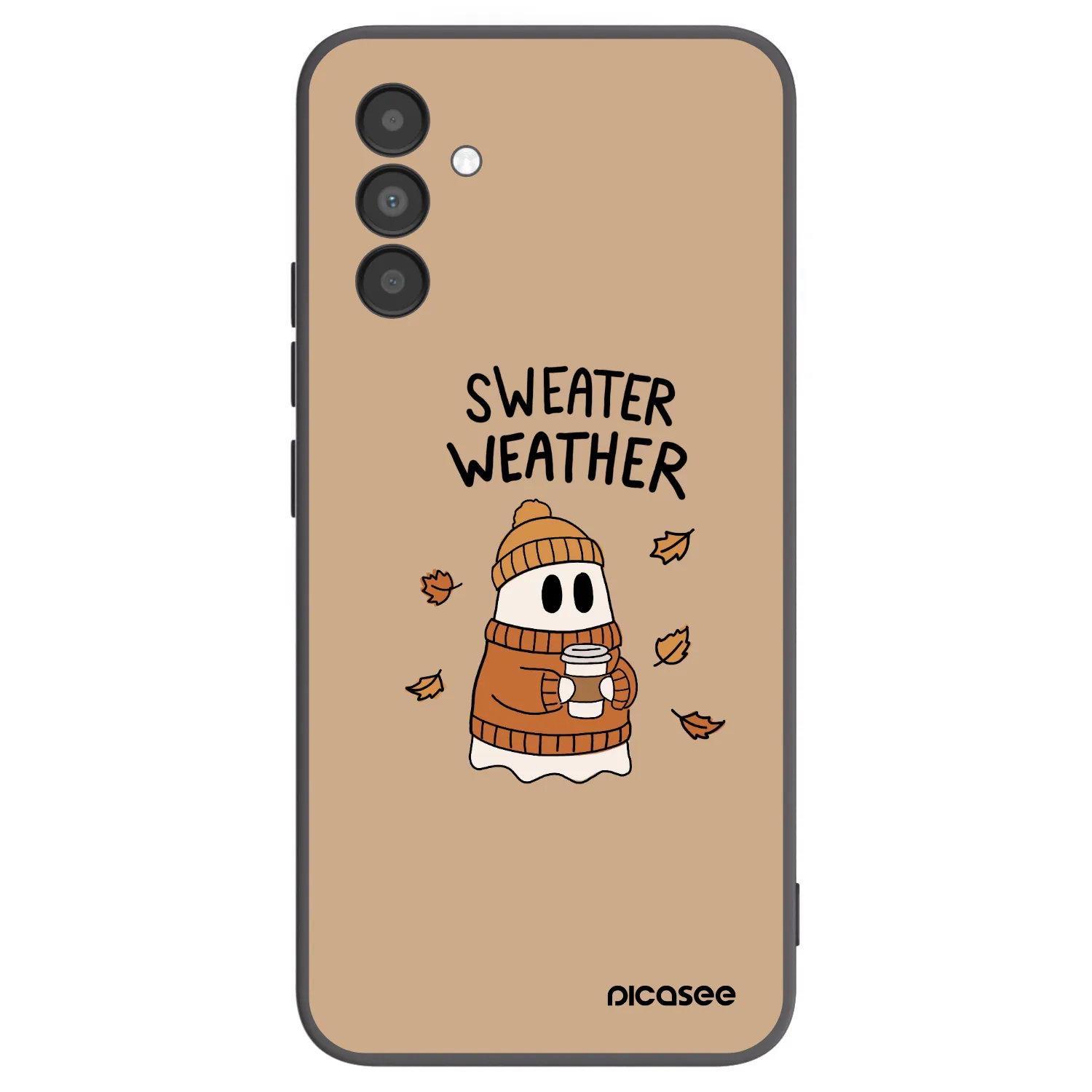 Picasee crna silikonska maskica za Samsung Galaxy A04s A047F - Sweater ghost