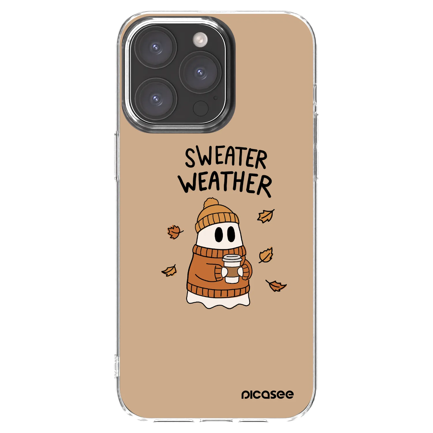 Picasee silikonska prozirna maskica za Apple iPhone 15 Pro Max - Sweater ghost