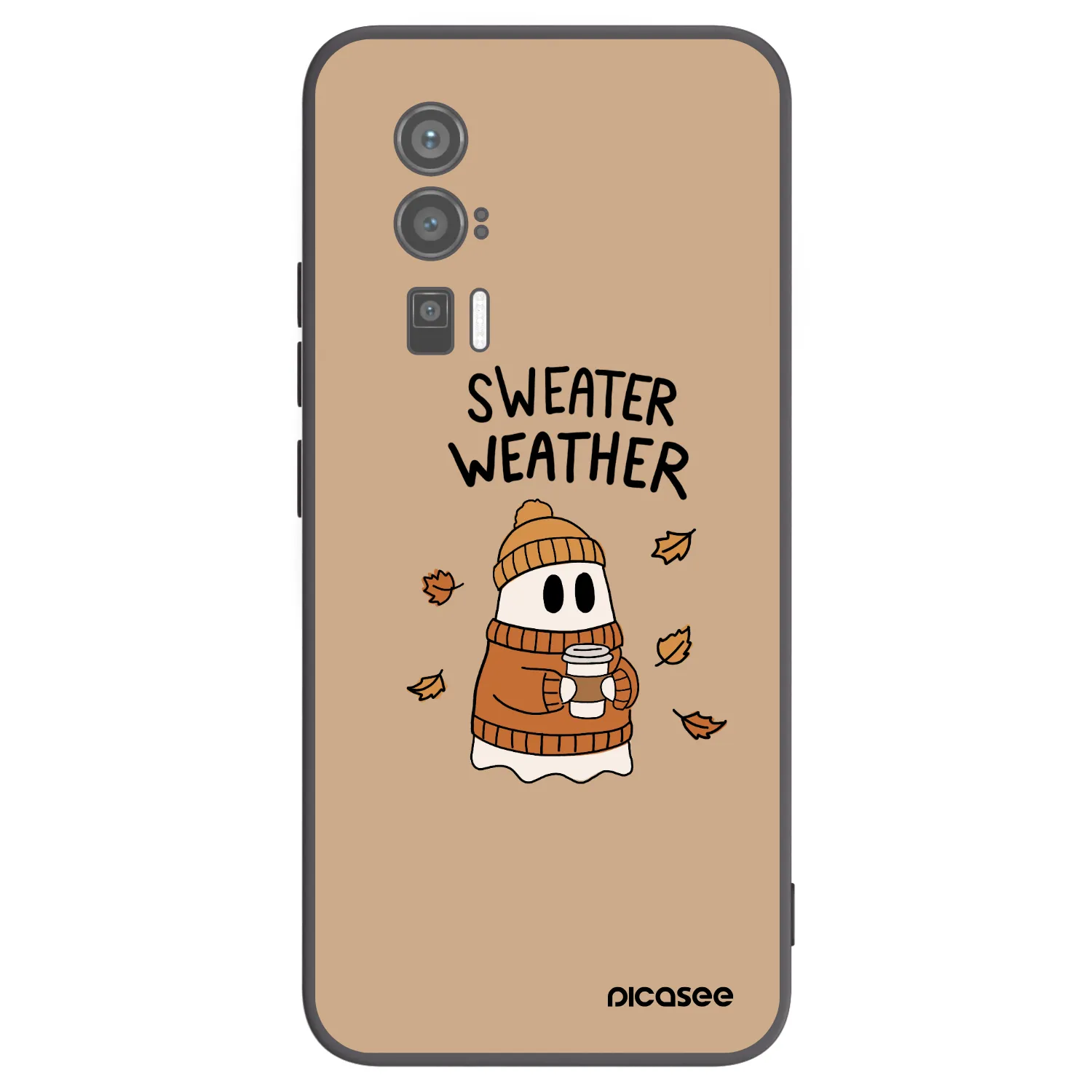Picasee crna silikonska maskica za Xiaomi Poco F5 Pro 5G - Sweater ghost