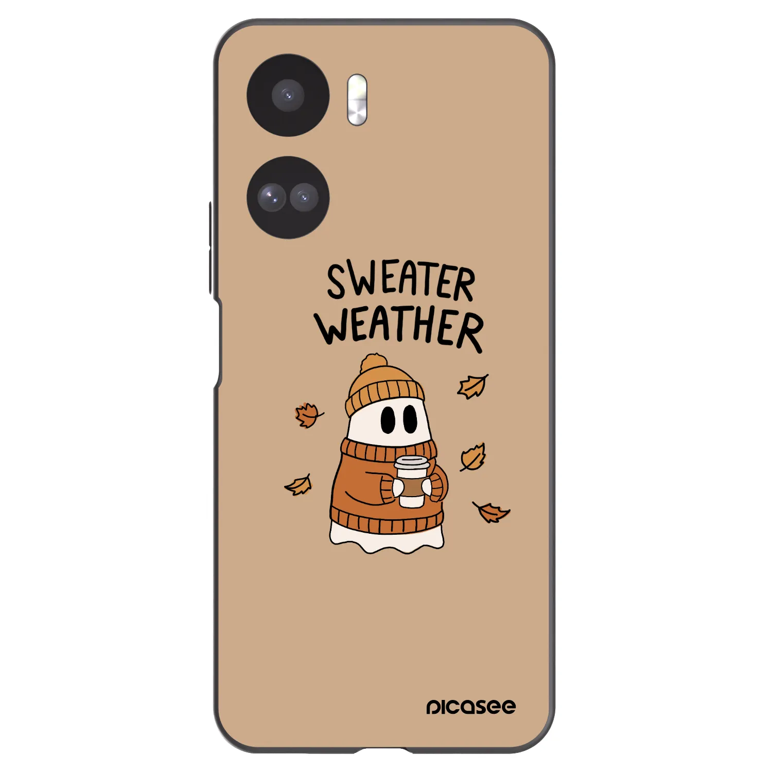 Picasee crna silikonska maskica za Honor 90 Lite 5G - Sweater ghost