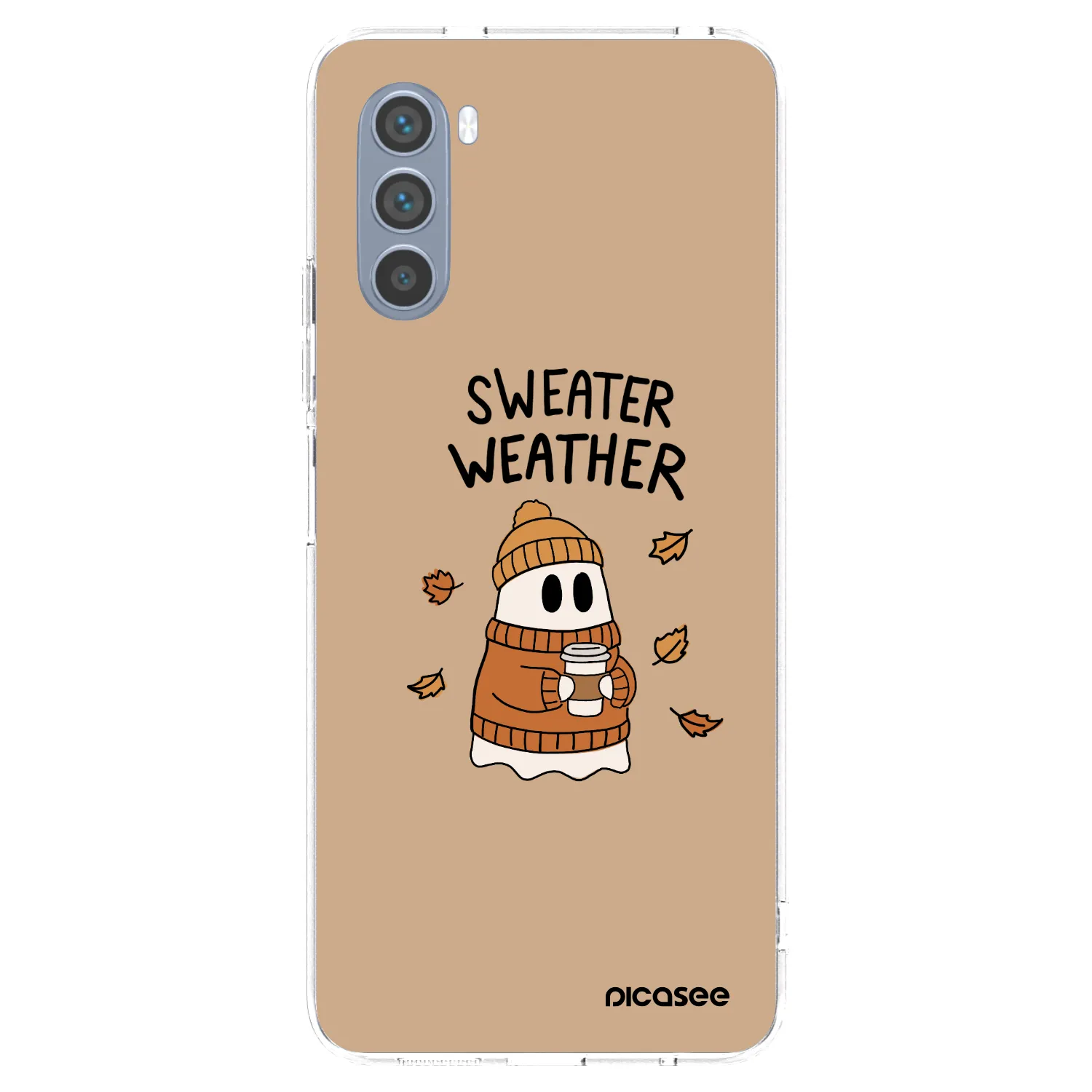 Picasee silikonska prozirna maskica za Motorola Moto G62 - Sweater ghost