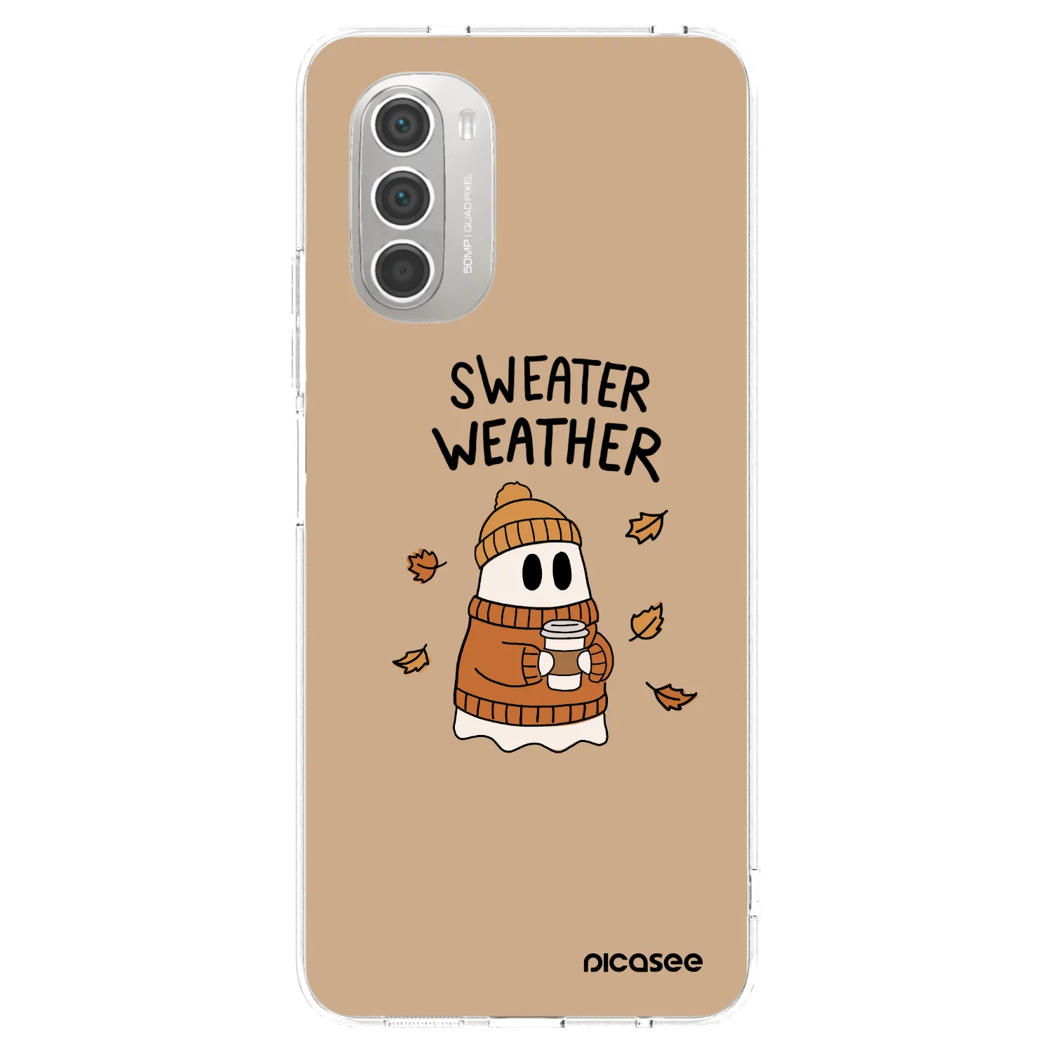 Picasee silikonska prozirna maskica za Motorola Moto G51 - Sweater ghost