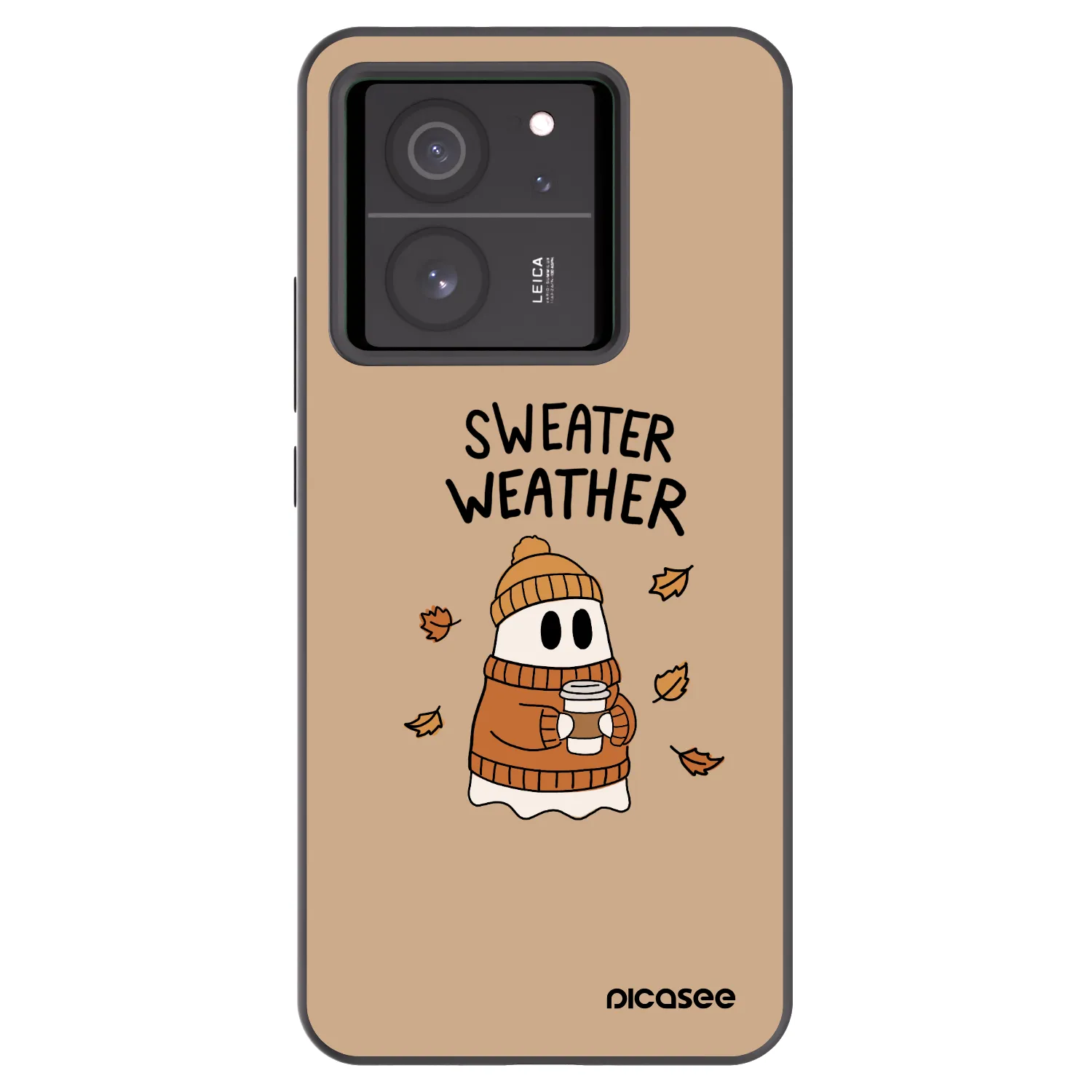 Picasee crna silikonska maskica za Xiaomi 13T - Sweater ghost