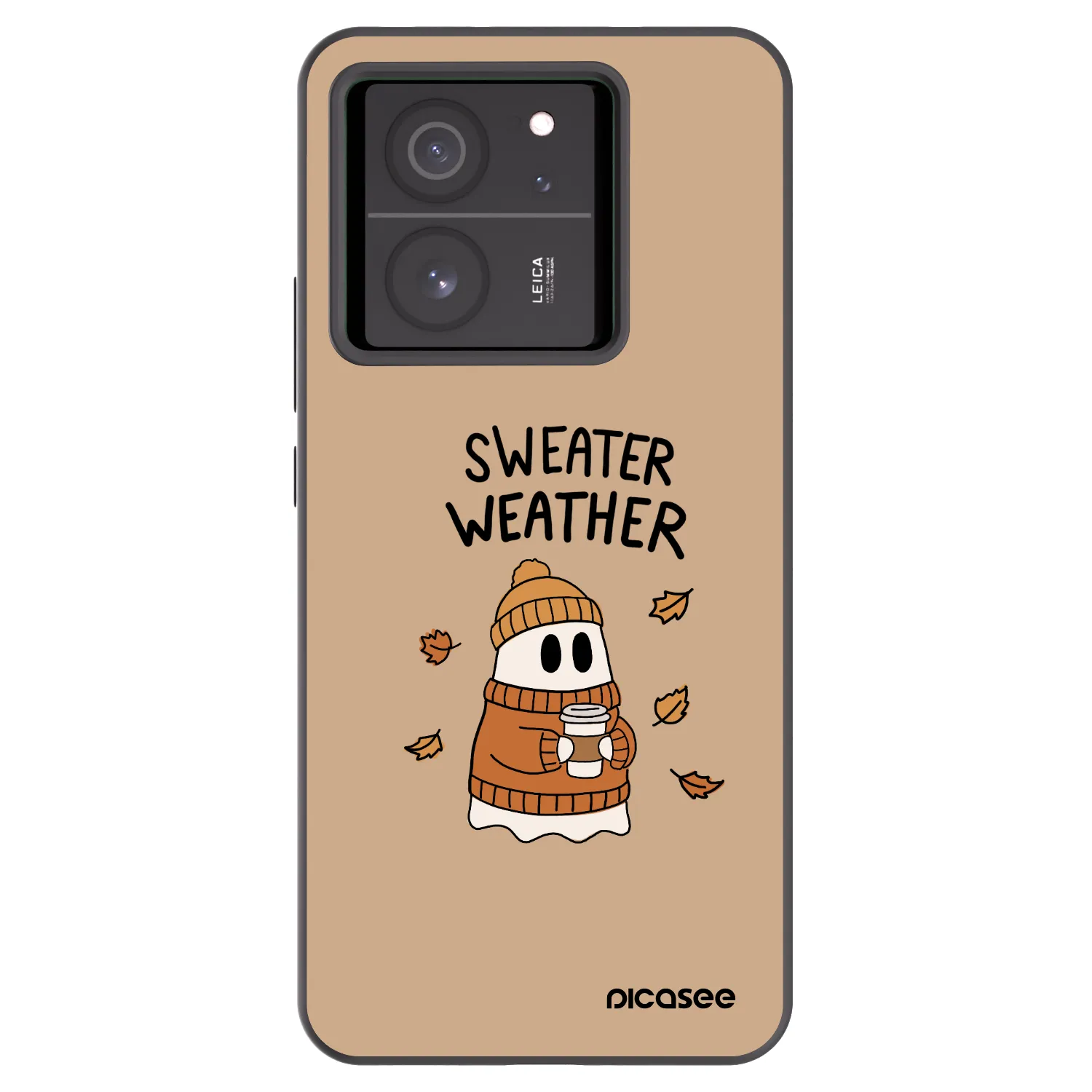 Picasee crna silikonska maskica za Xiaomi 13T Pro - Sweater ghost