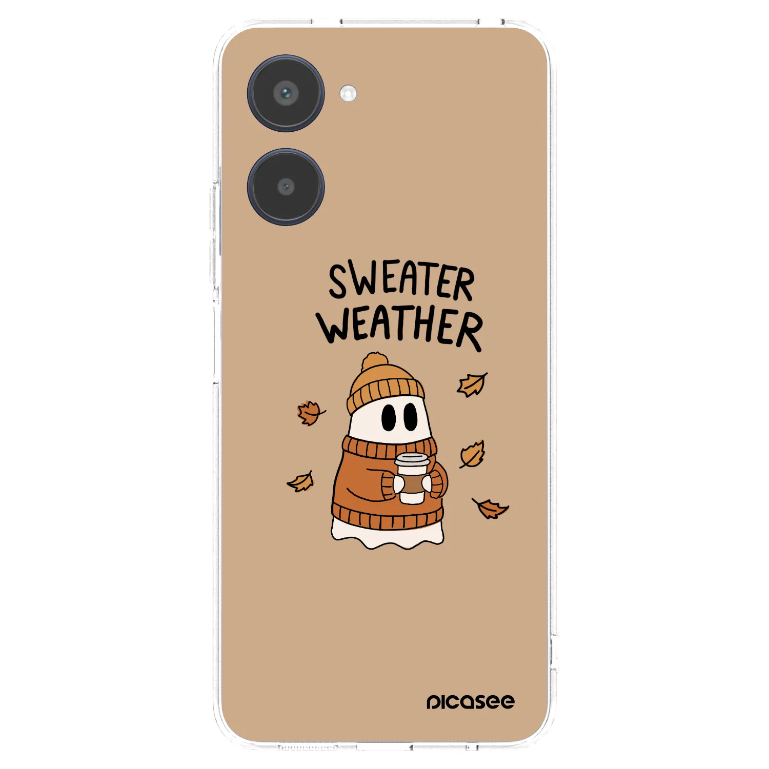 Picasee silikonska prozirna maskica za Realme 10 4G - Sweater ghost