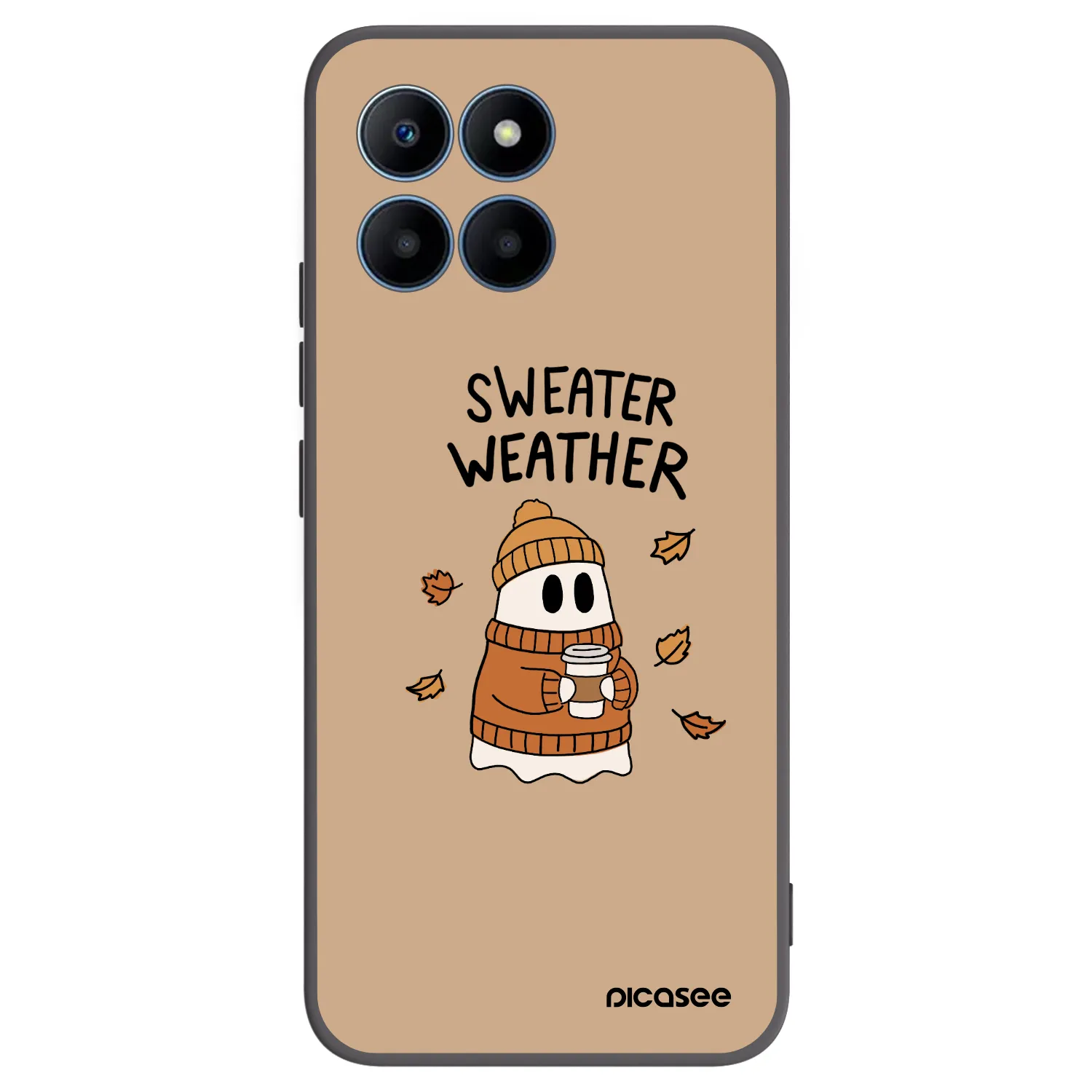 Picasee crna silikonska maskica za Honor 70 Lite - Sweater ghost