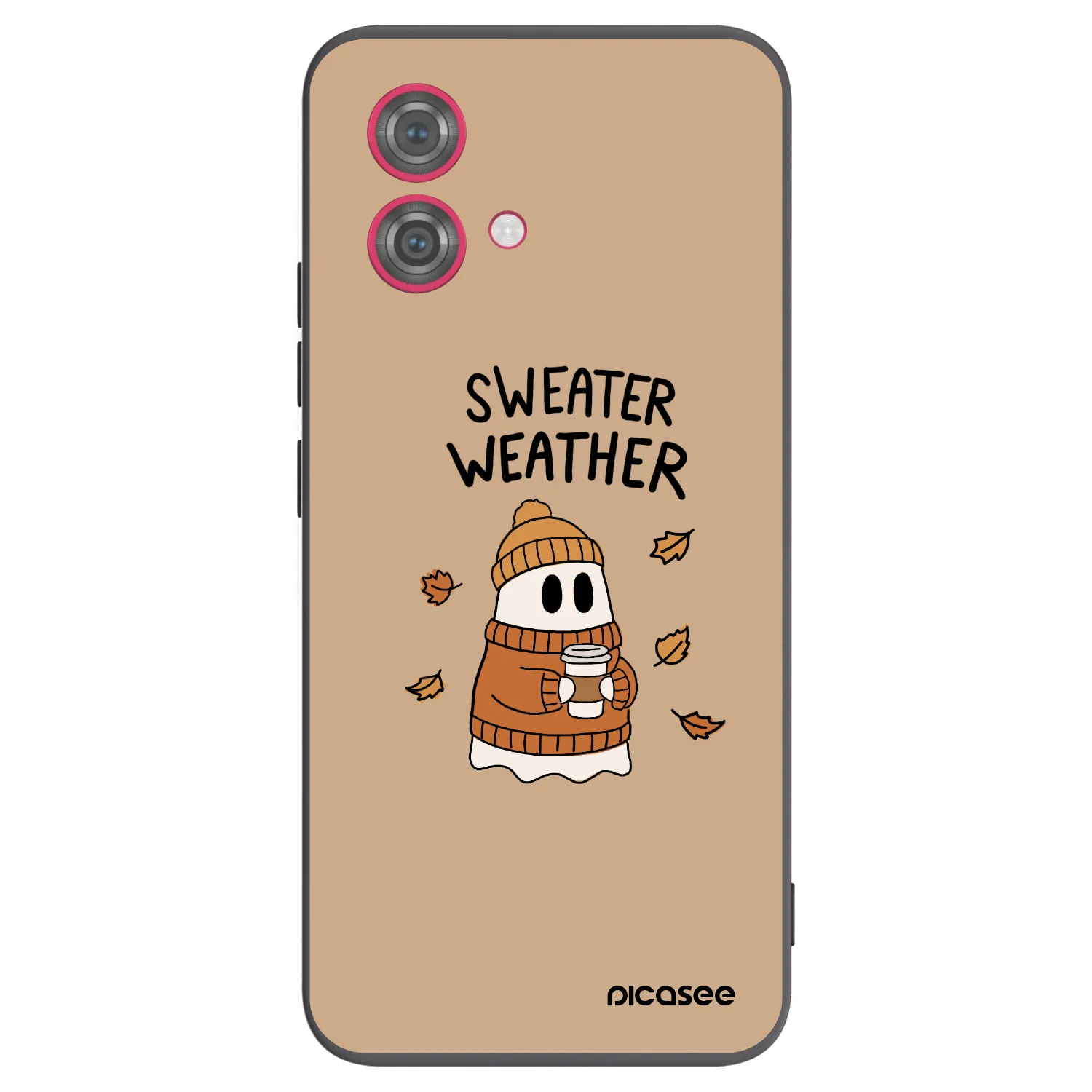 Picasee crna silikonska maskica za Motorola Moto G84 5G - Sweater ghost