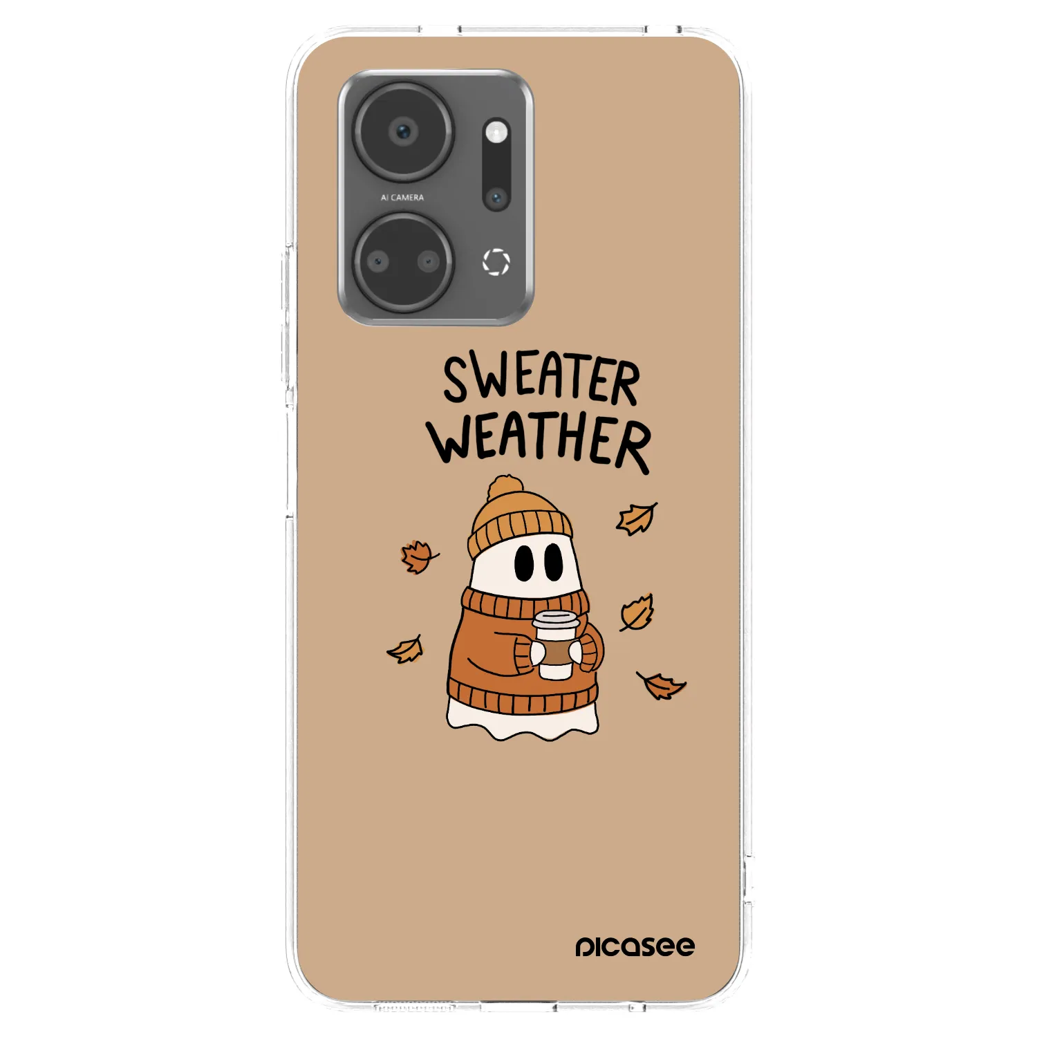 Picasee silikonska prozirna maskica za Honor X7a - Sweater ghost