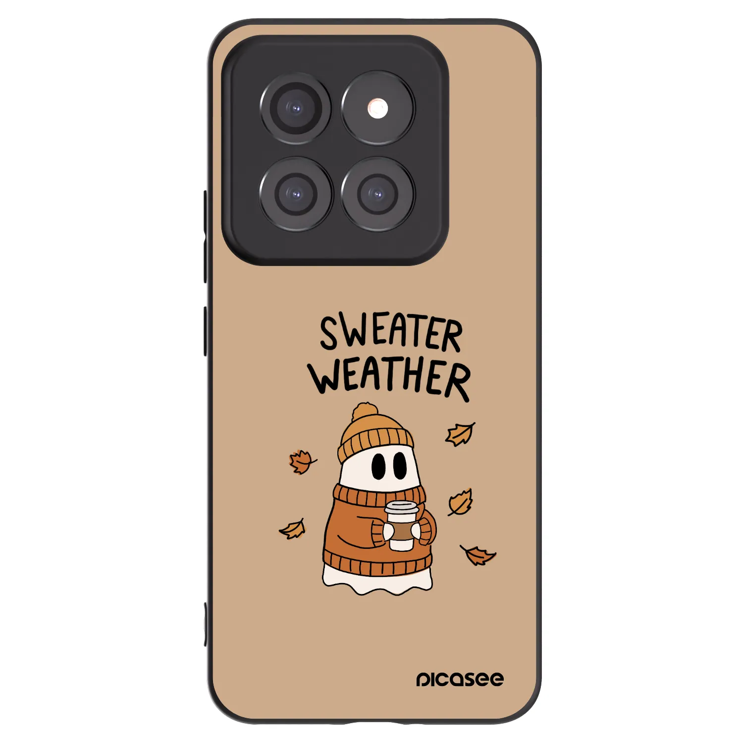 Picasee crna silikonska maskica za Xiaomi 14 Pro - Sweater ghost