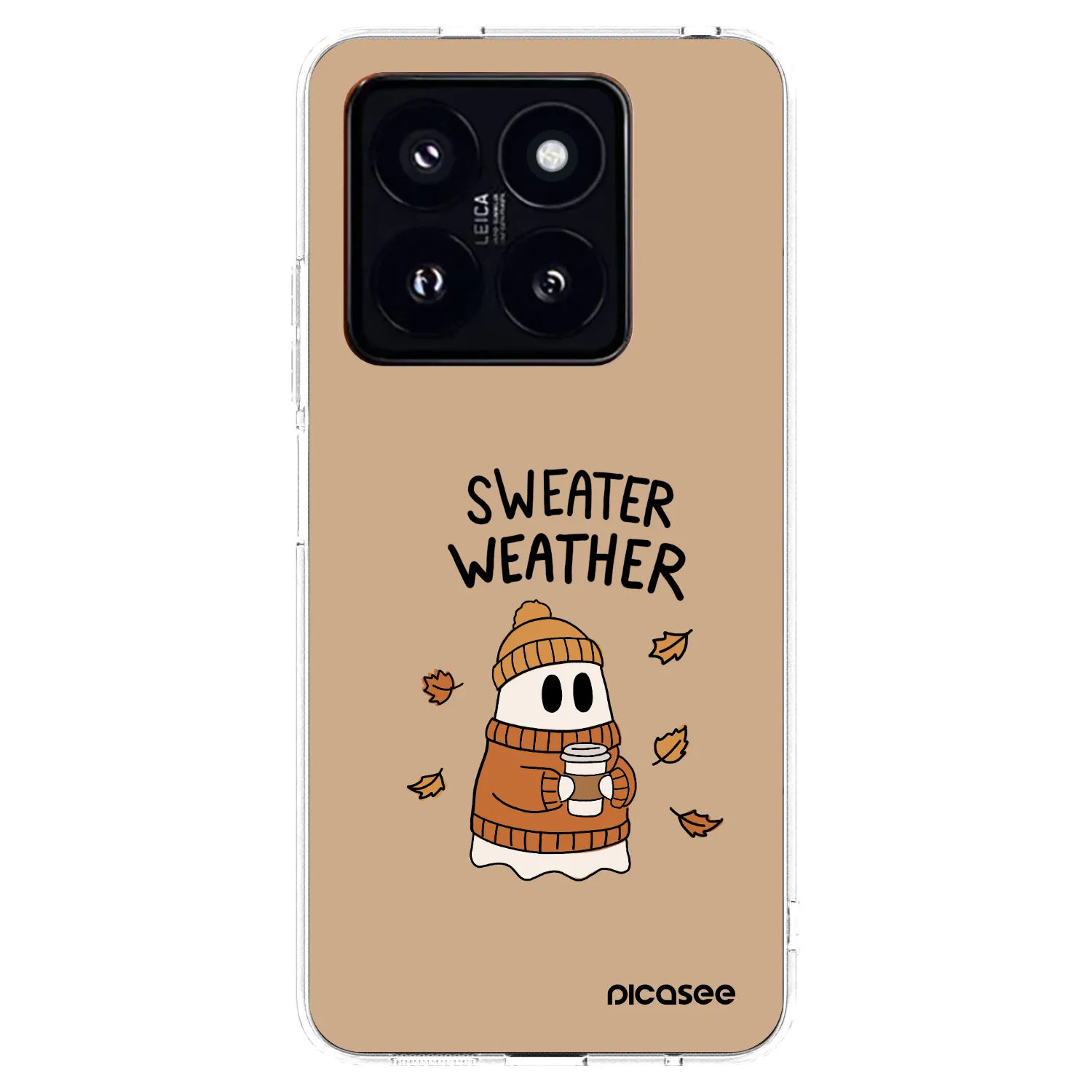 Picasee silikonska prozirna maskica za Xiaomi 14 Pro - Sweater ghost