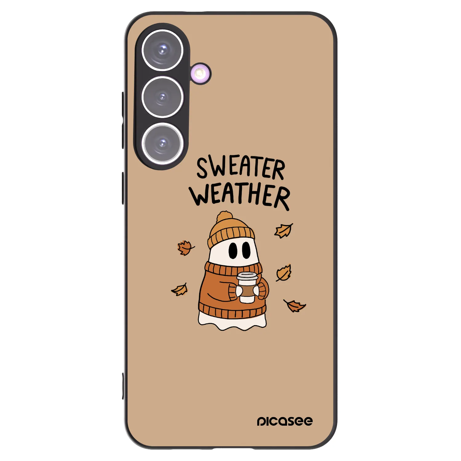 Picasee crna silikonska maskica za Samsung Galaxy S24+ S926B 5G - Sweater ghost