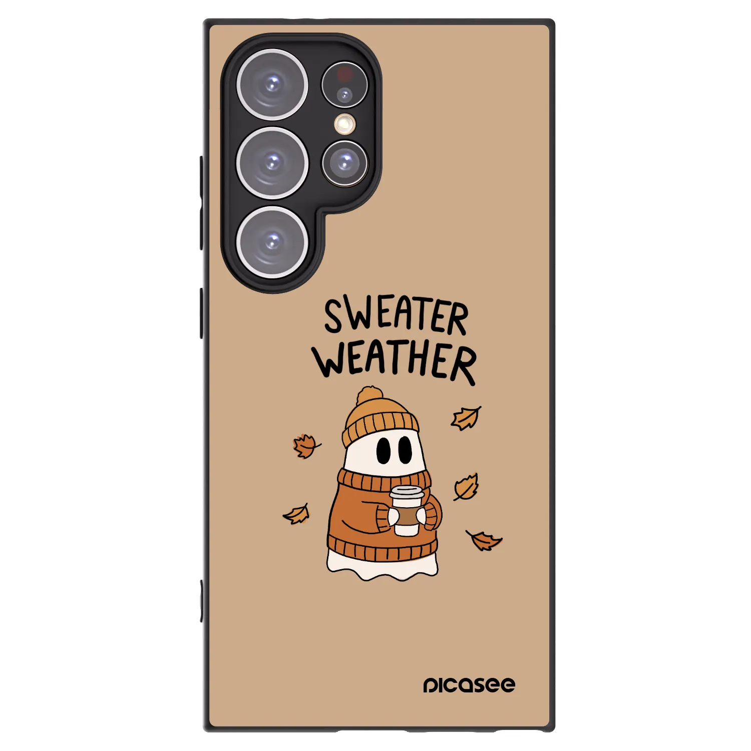 Picasee crna silikonska maskica za Samsung Galaxy S24 Ultra S928B 5G - Sweater ghost