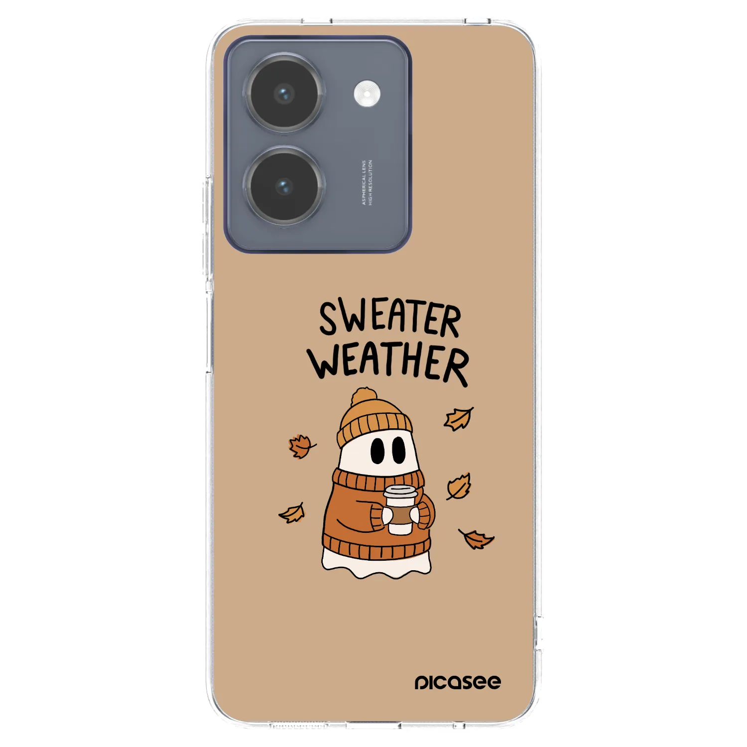 Picasee silikonska prozirna maskica za Vivo Y36 4G - Sweater ghost