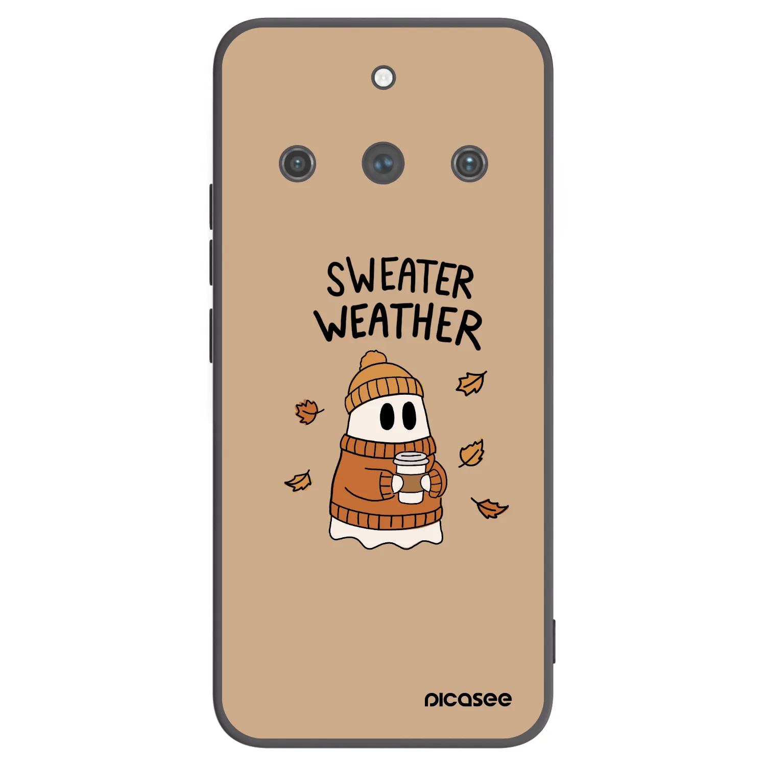 Picasee crna silikonska maskica za Realme 11 Pro+ - Sweater ghost