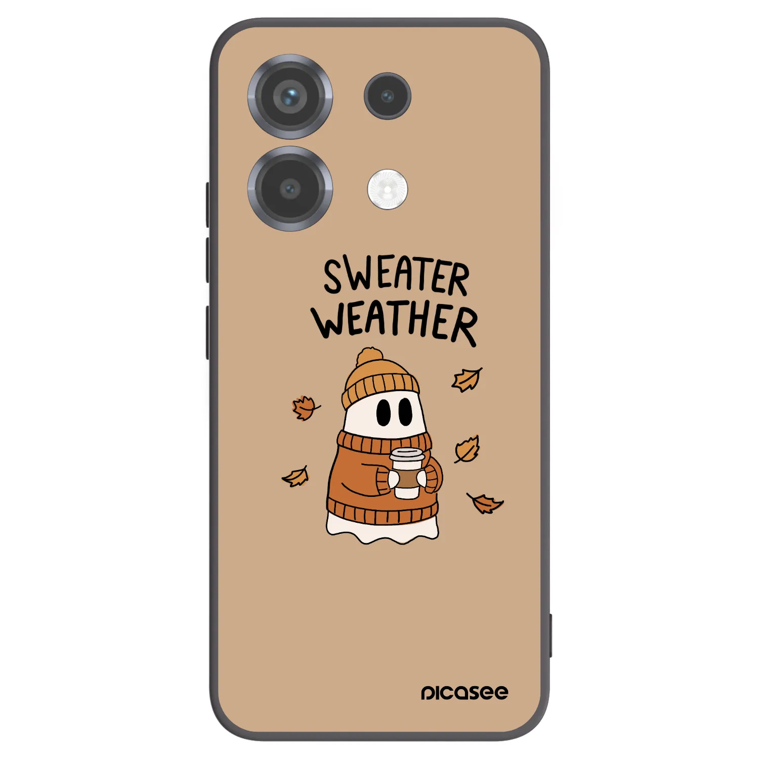 Picasee crna silikonska maskica za Xiaomi Poco X6 - Sweater ghost
