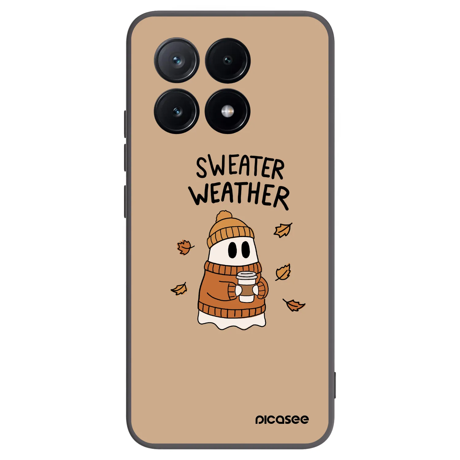Picasee crna silikonska maskica za Xiaomi Poco X6 Pro - Sweater ghost