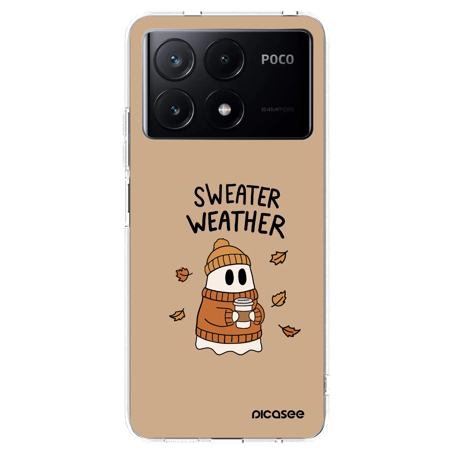 Picasee silikonska prozirna maskica za Xiaomi Poco X6 Pro - Sweater ghost