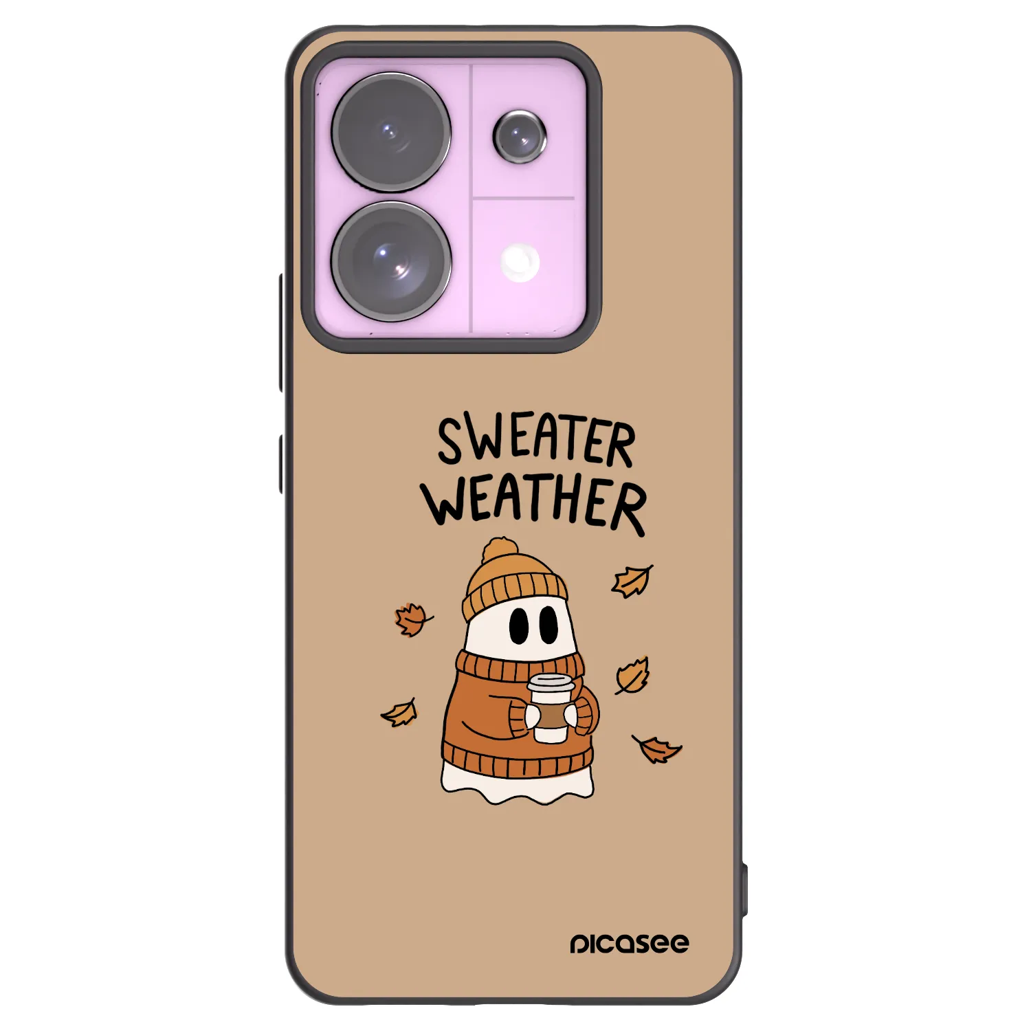 Picasee crna silikonska maskica za Xiaomi Redmi Note 13 Pro 5G - Sweater ghost