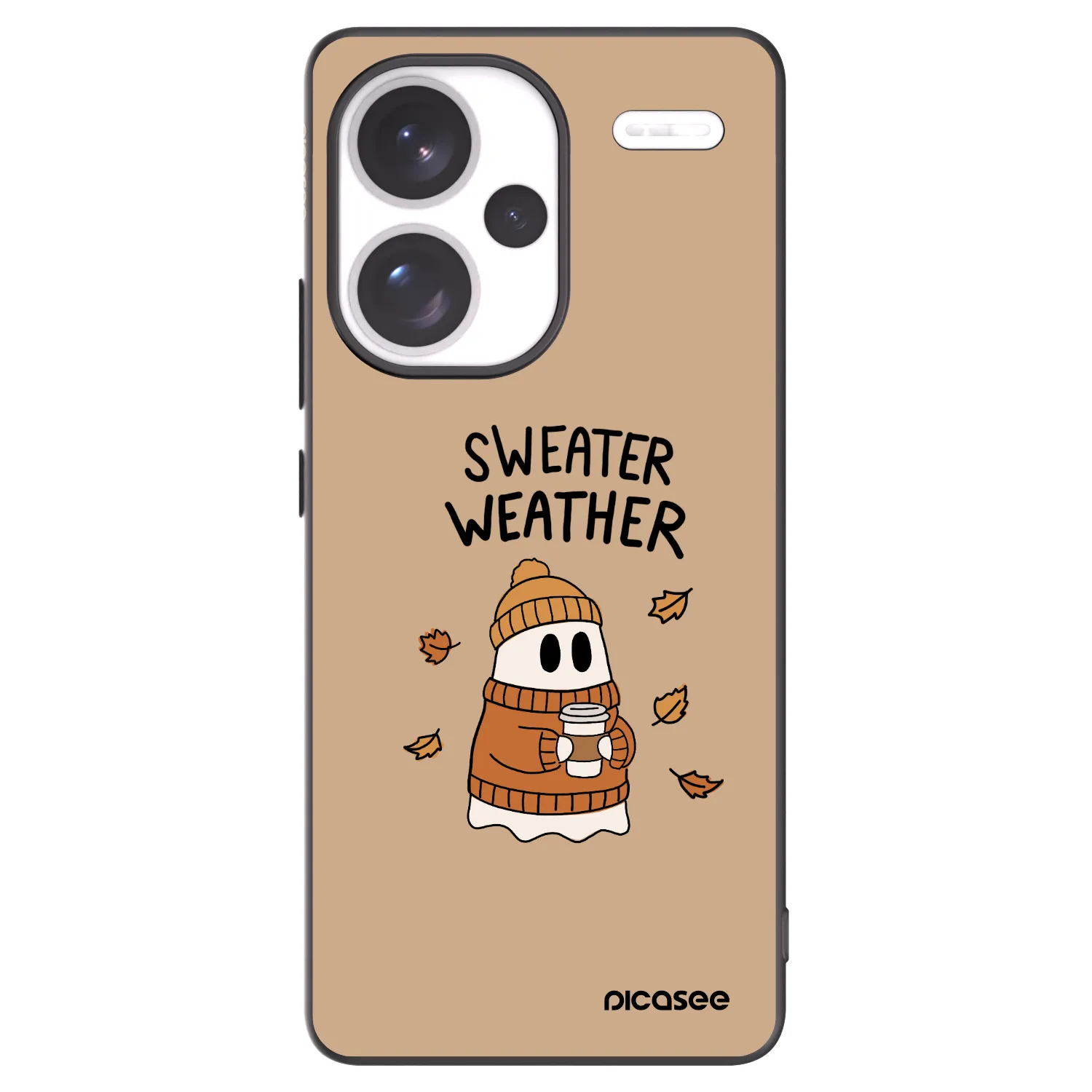 Picasee crna silikonska maskica za Xiaomi Redmi Note 13 Pro+ 5G - Sweater ghost