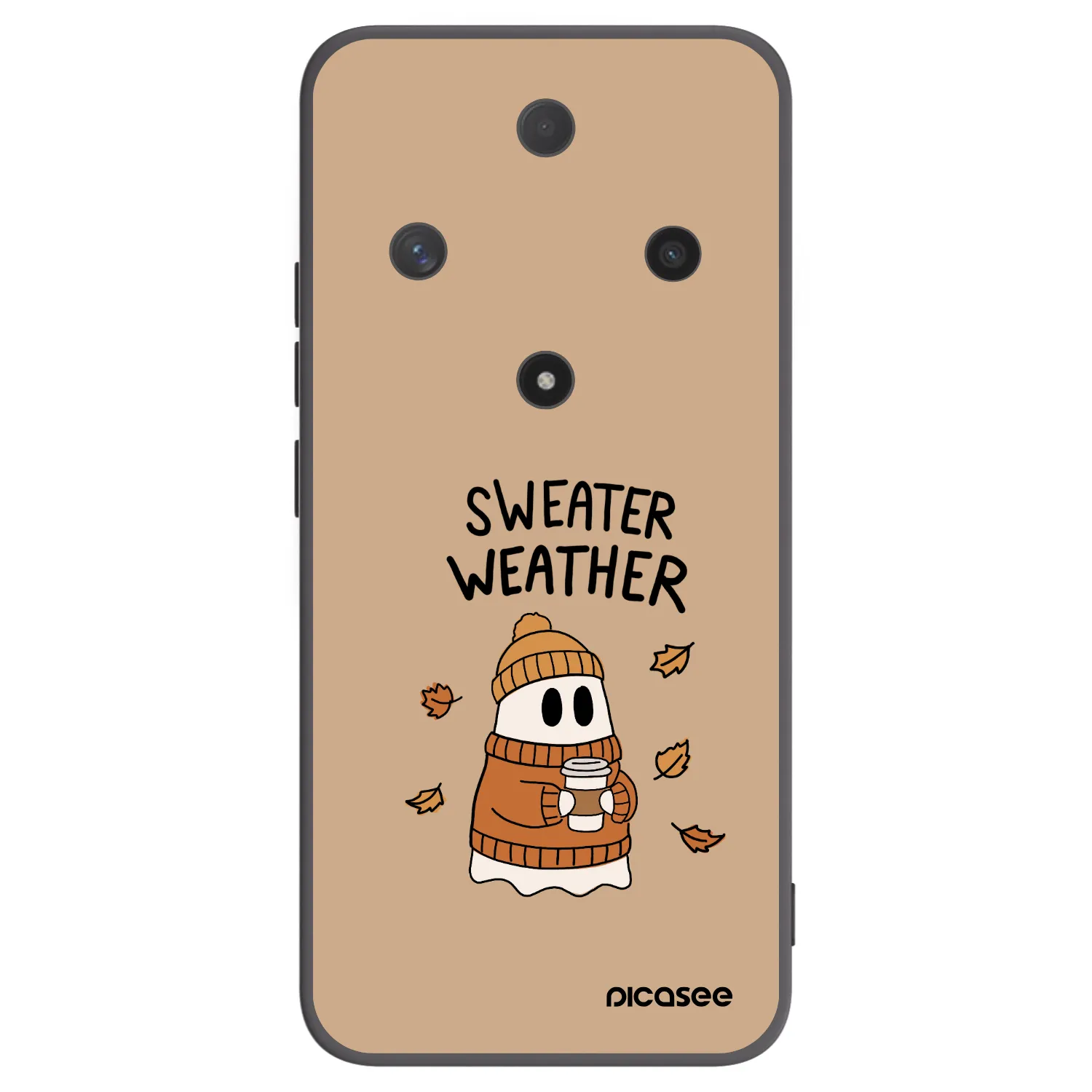 Picasee crna silikonska maskica za Honor Magic6 Lite 5G - Sweater ghost