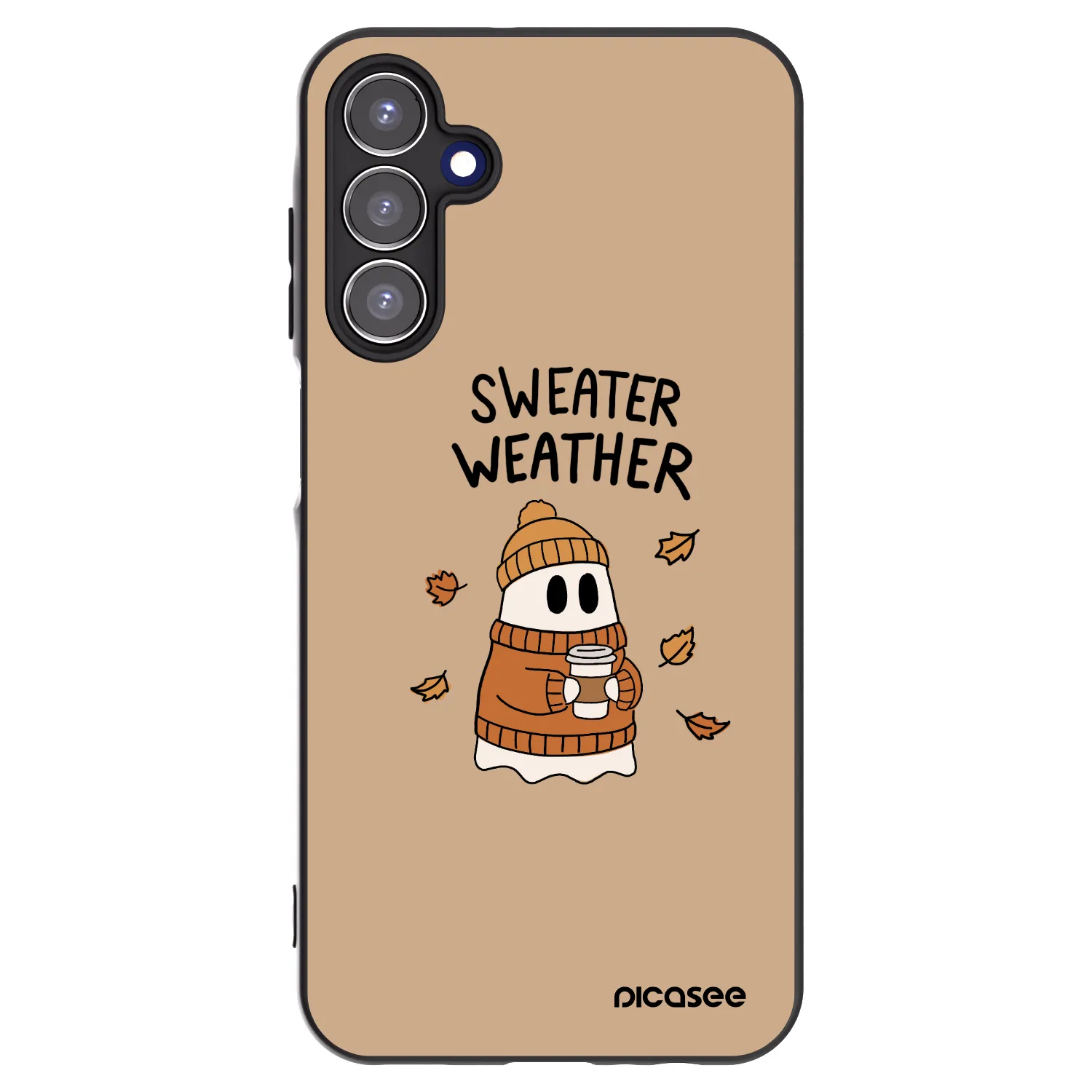 Picasee crna silikonska maskica za Samsung Galaxy A15 A156B 5G - Sweater ghost
