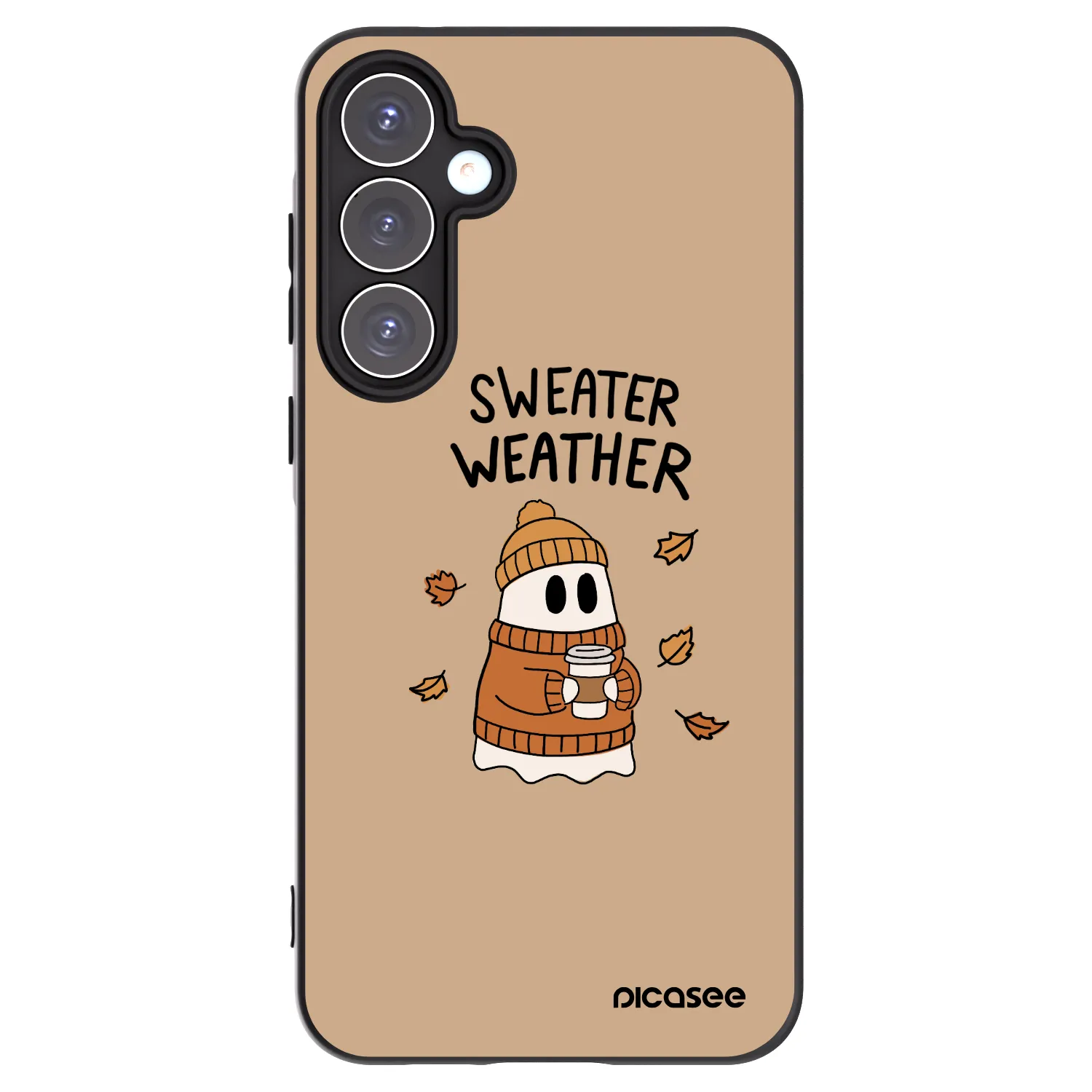 Picasee crna silikonska maskica za Samsung Galaxy A55 5G A556B - Sweater ghost