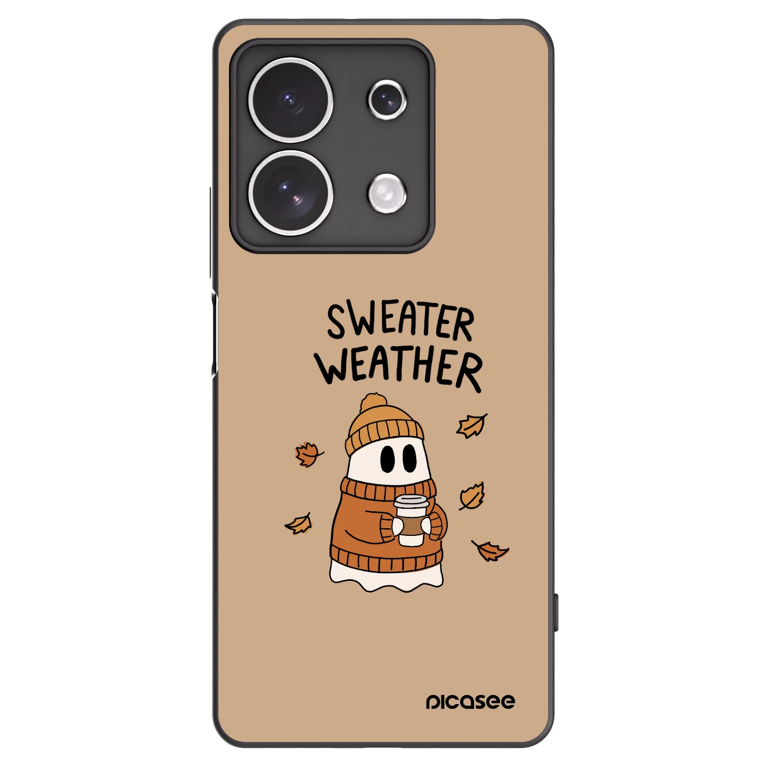 Picasee crna silikonska maskica za Xiaomi Redmi Note 13 4G - Sweater ghost