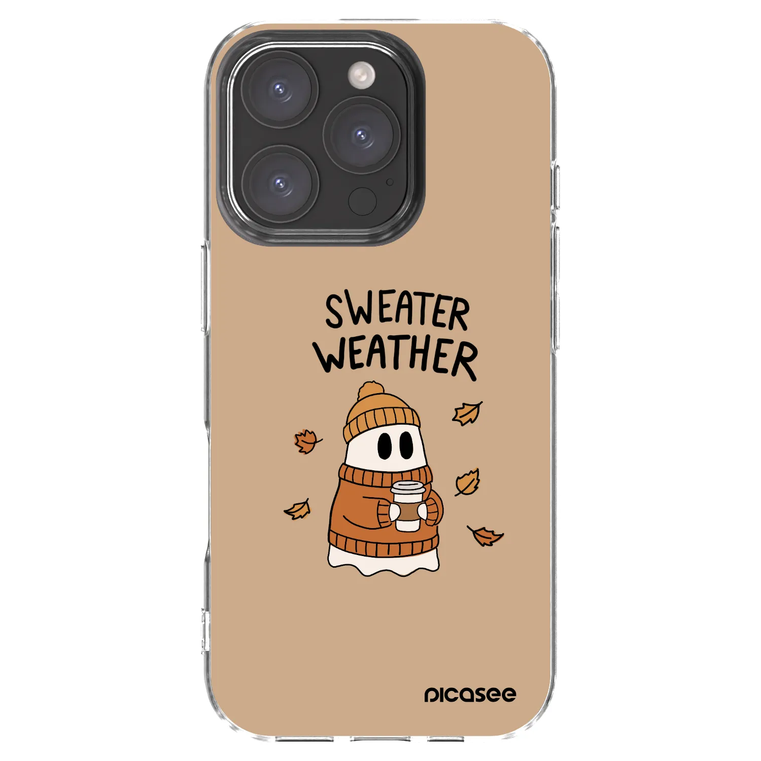 Picasee silikonska prozirna maskica za Apple iPhone 16 Pro - Sweater ghost