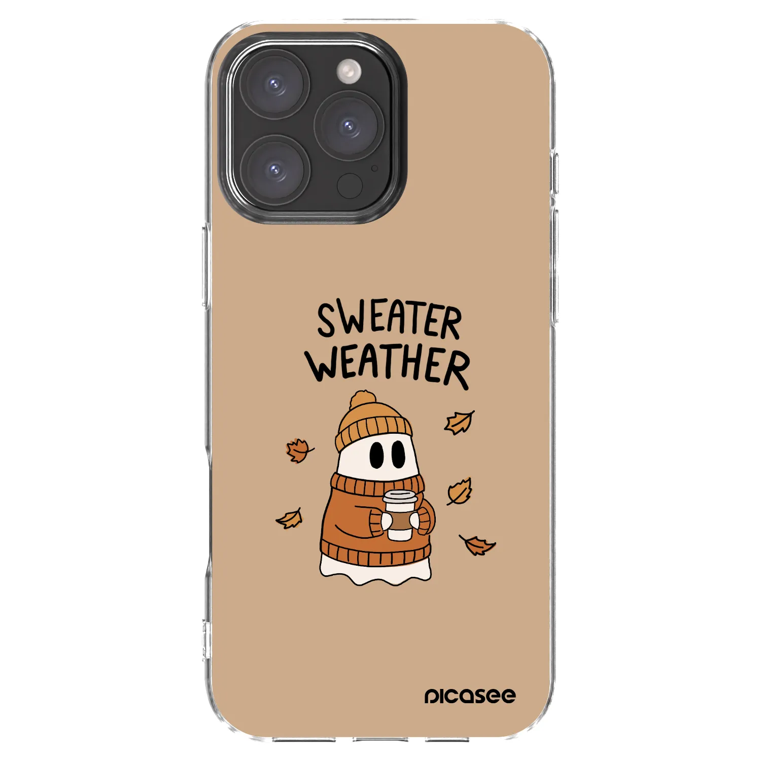 Picasee silikonska prozirna maskica za Apple iPhone 16 Pro Max - Sweater ghost