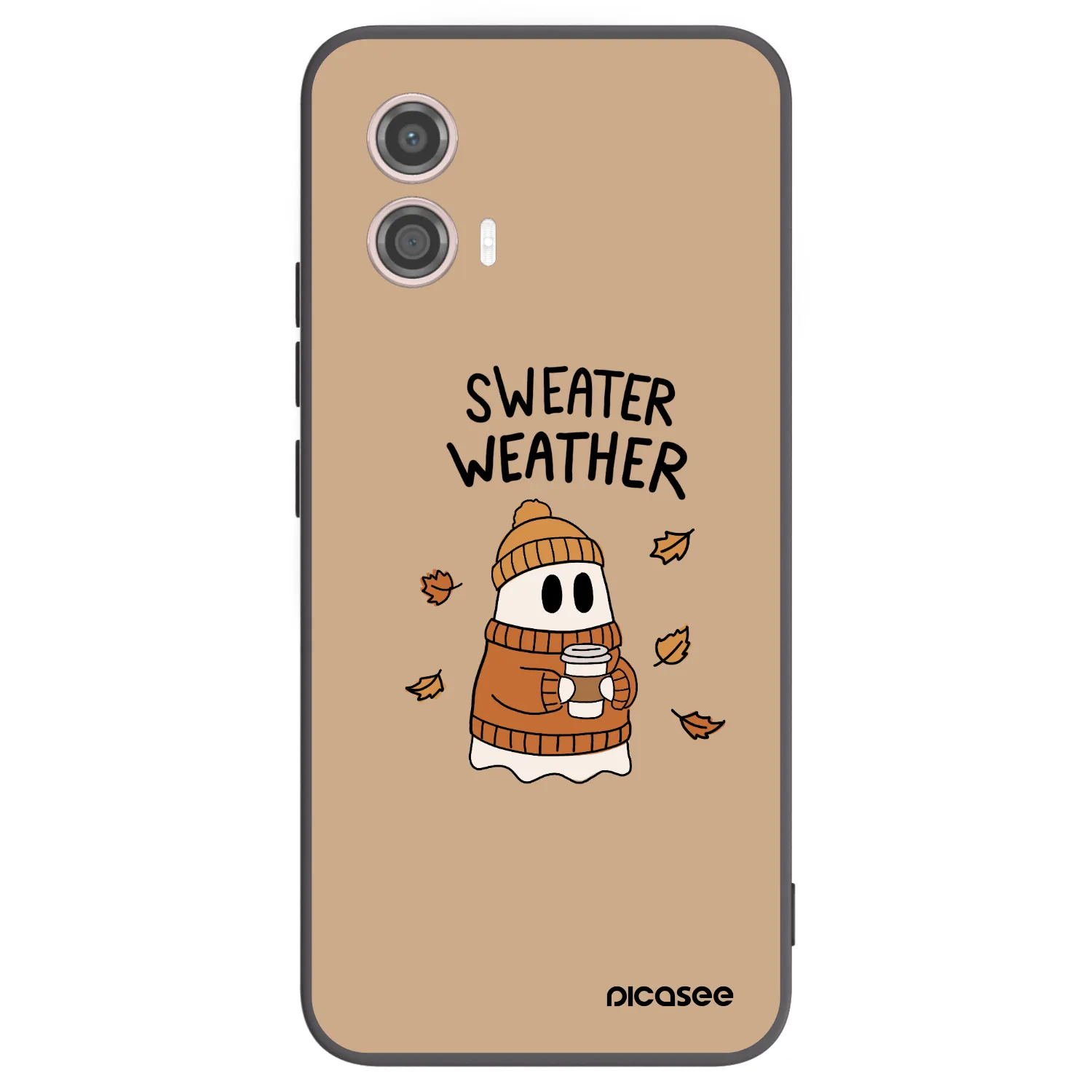 Picasee crna silikonska maskica za Motorola Moto G53 5G - Sweater ghost