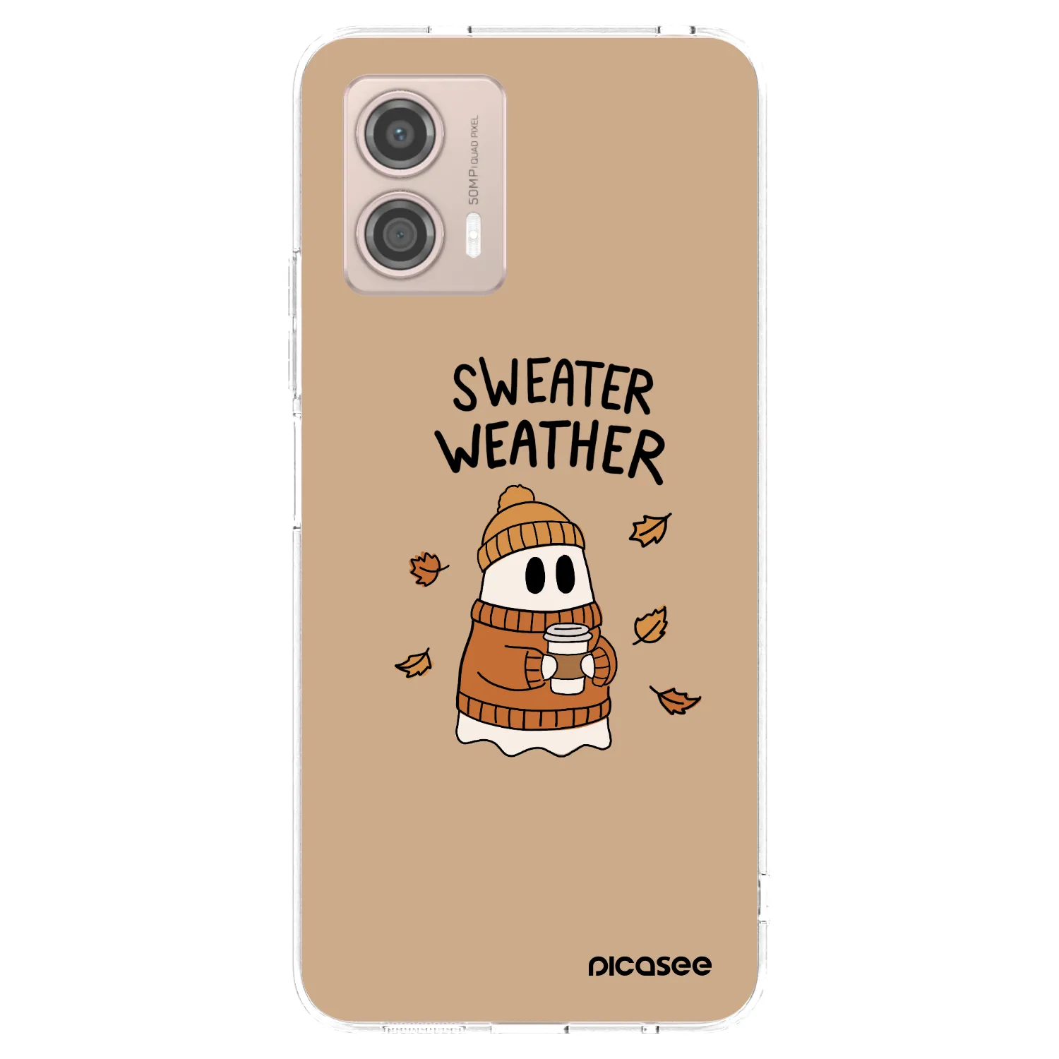 Picasee silikonska prozirna maskica za Motorola Moto G53 5G - Sweater ghost