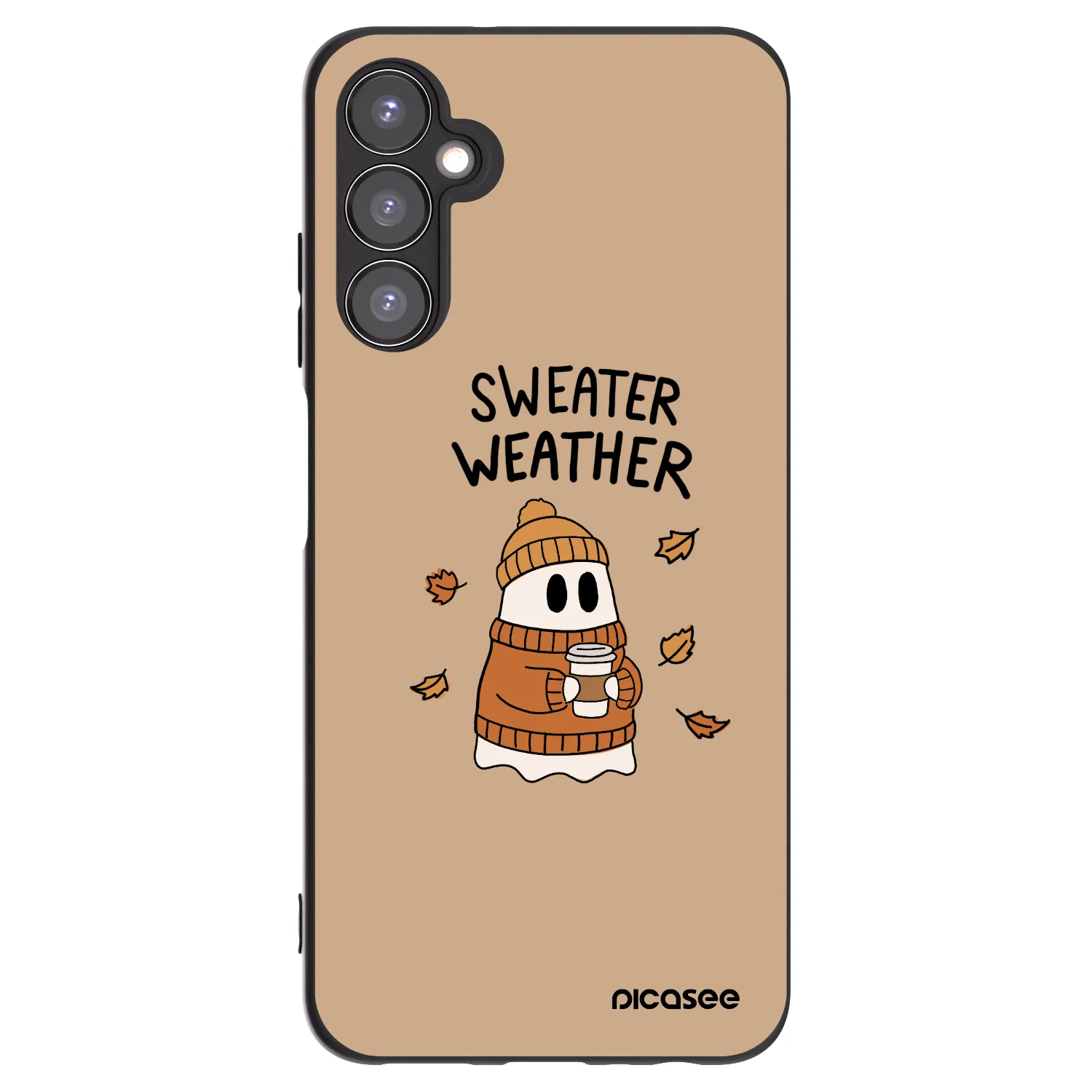 Picasee crna silikonska maskica za Samsung Galaxy A05s A057G - Sweater ghost