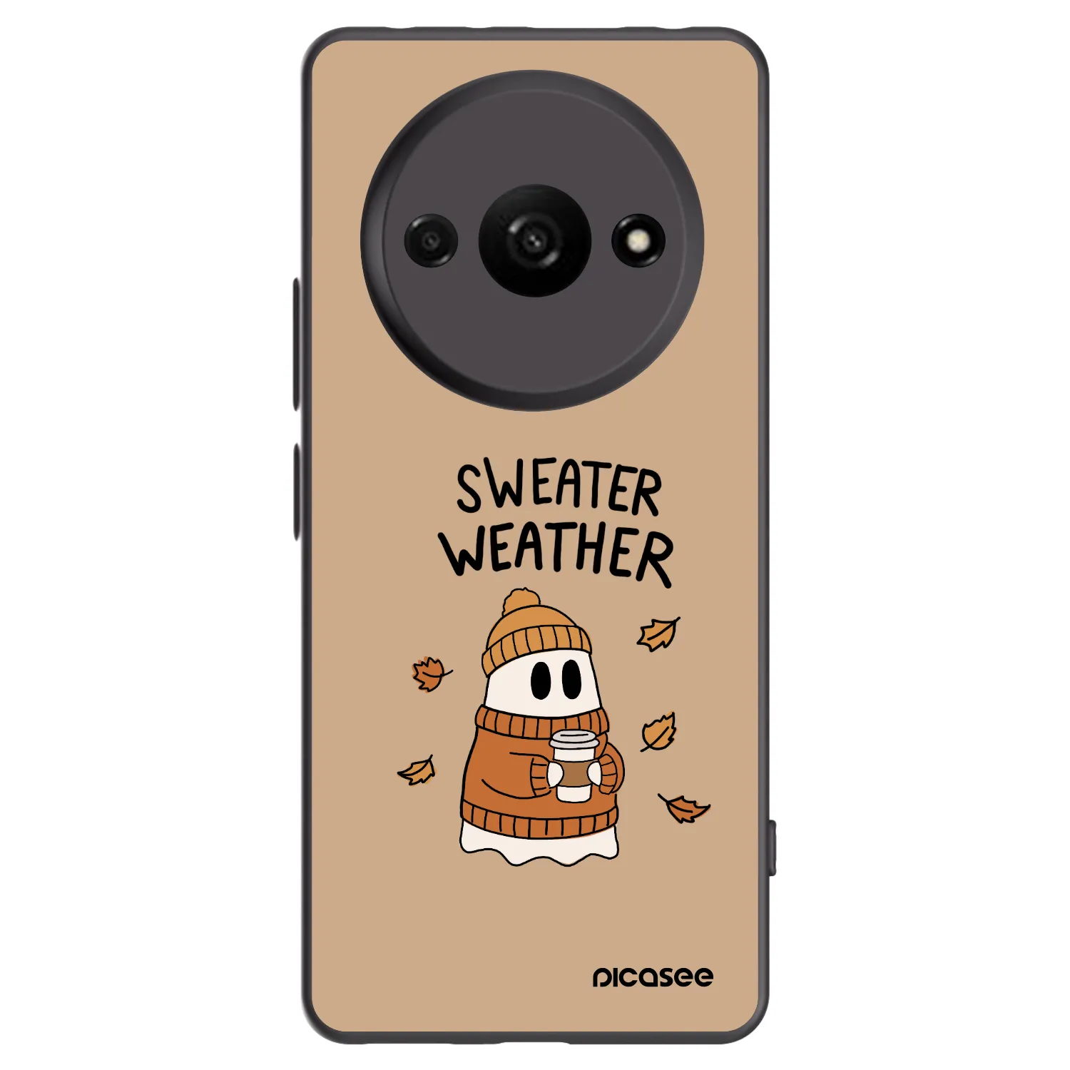 Picasee crna silikonska maskica za Xiaomi Redmi A3 - Sweater ghost