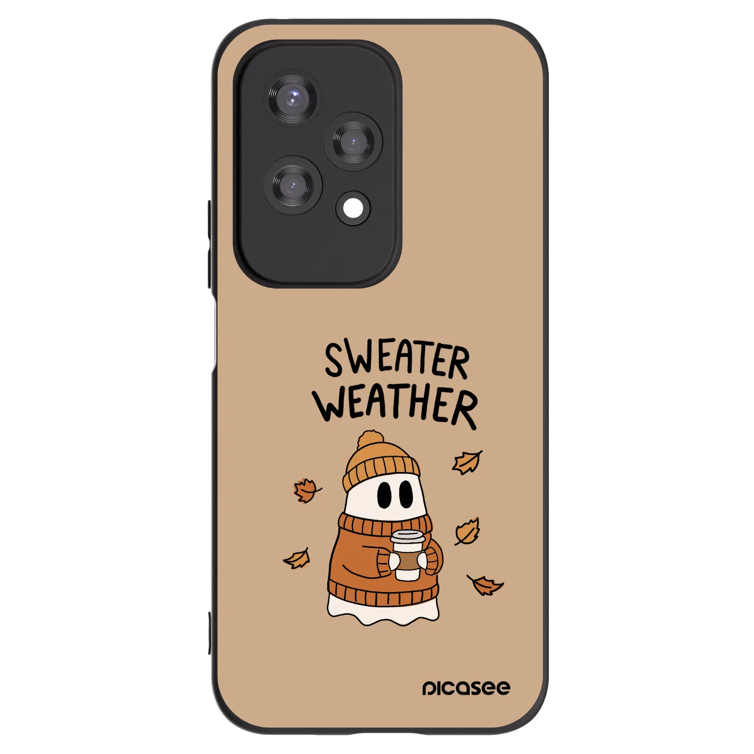 Picasee crna silikonska maskica za Honor 200 Lite - Sweater ghost