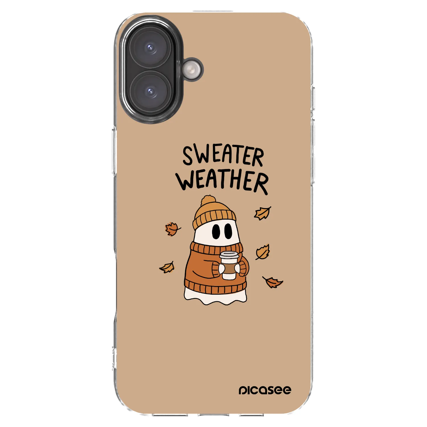 Picasee silikonska prozirna maskica za Apple iPhone 16 Plus - Sweater ghost