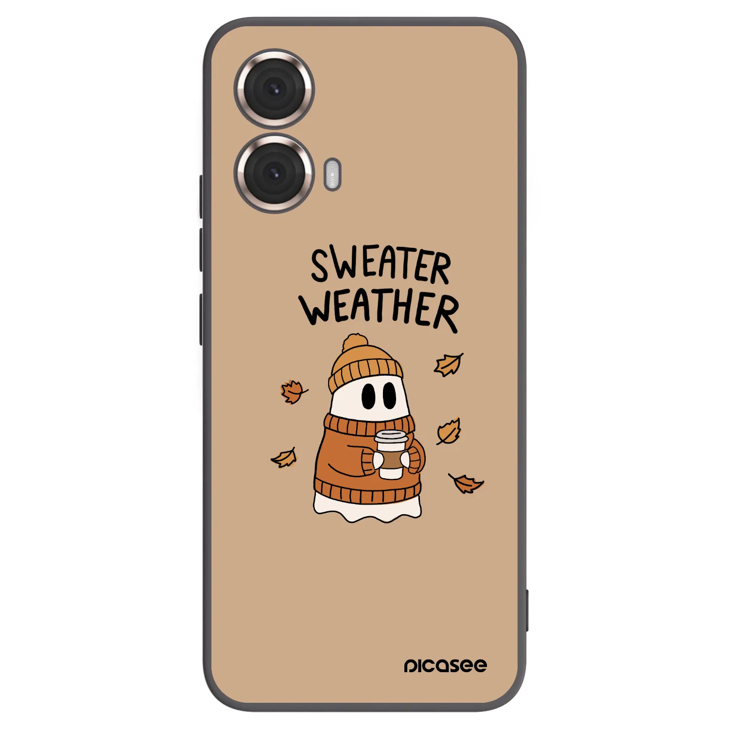 Picasee crna silikonska maskica za Motorola Moto G85 - Sweater ghost