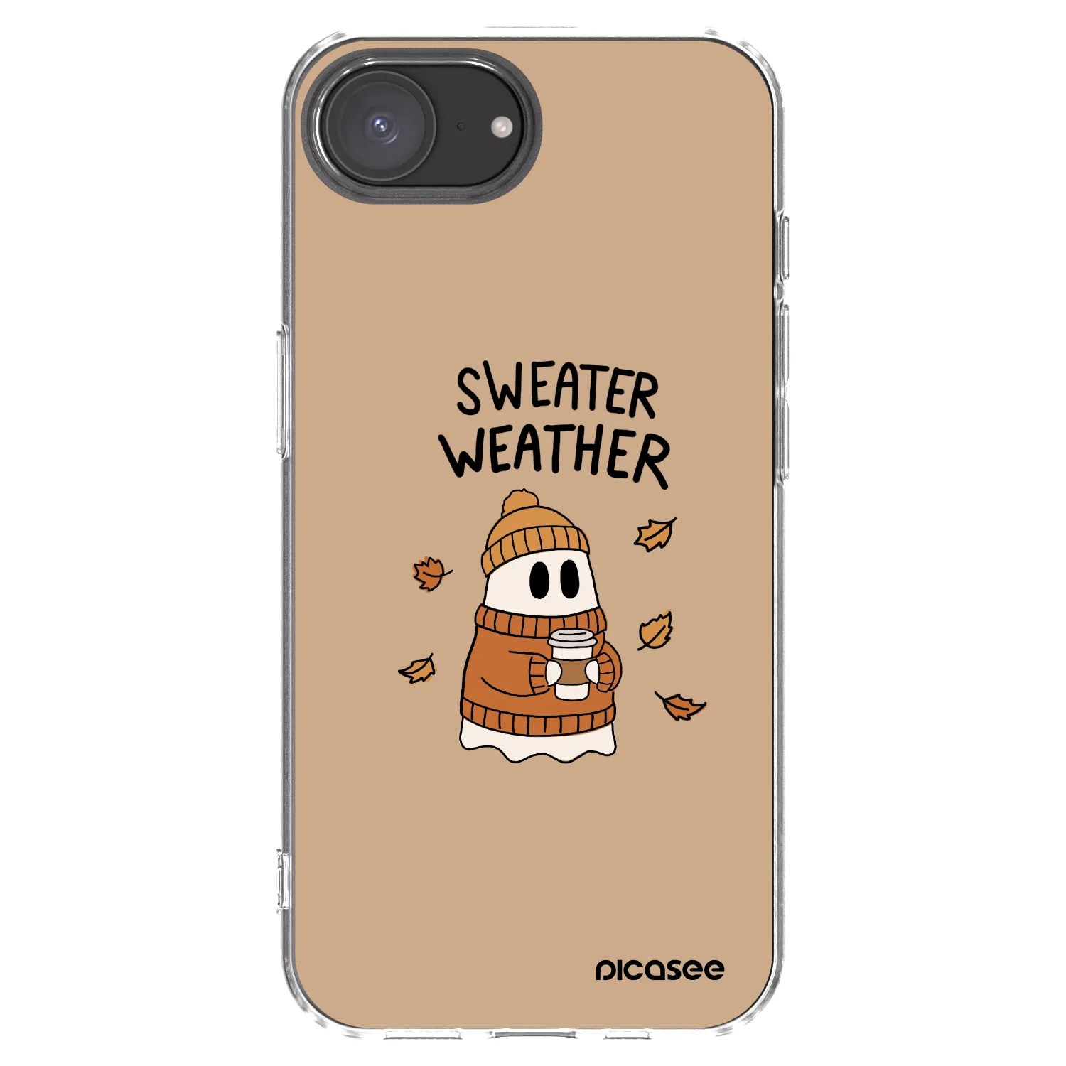 Picasee silikonska prozirna maskica za Apple iPhone 16e - Sweater ghost