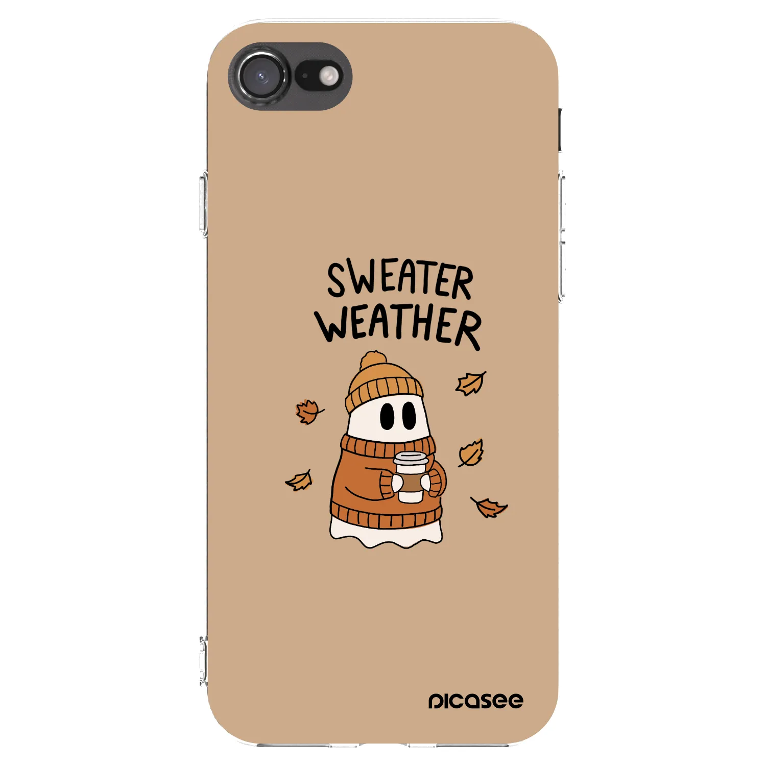 Picasee silikonska prozirna maskica za Apple iPhone 7 - Sweater ghost