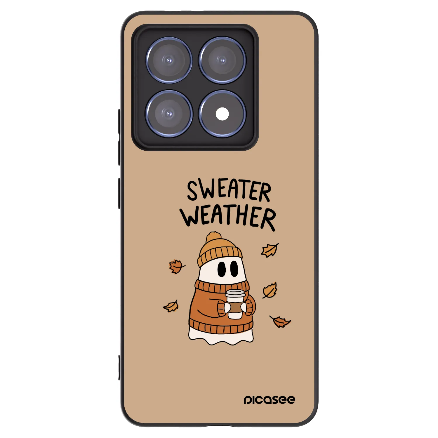 Picasee crna silikonska maskica za Xiaomi 14T Pro - Sweater ghost